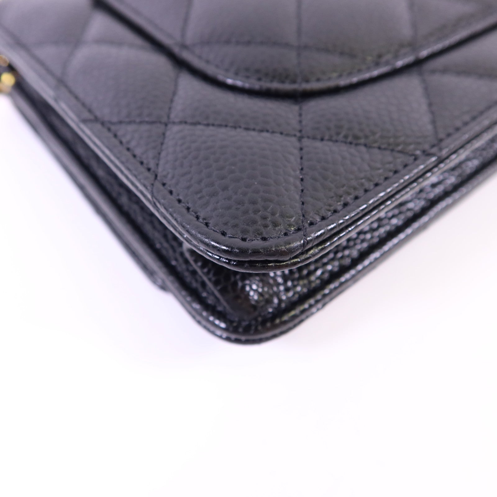 CHANEL 牛皮皮革WOC Wallet On Chain金扣鏈帶肩背袋