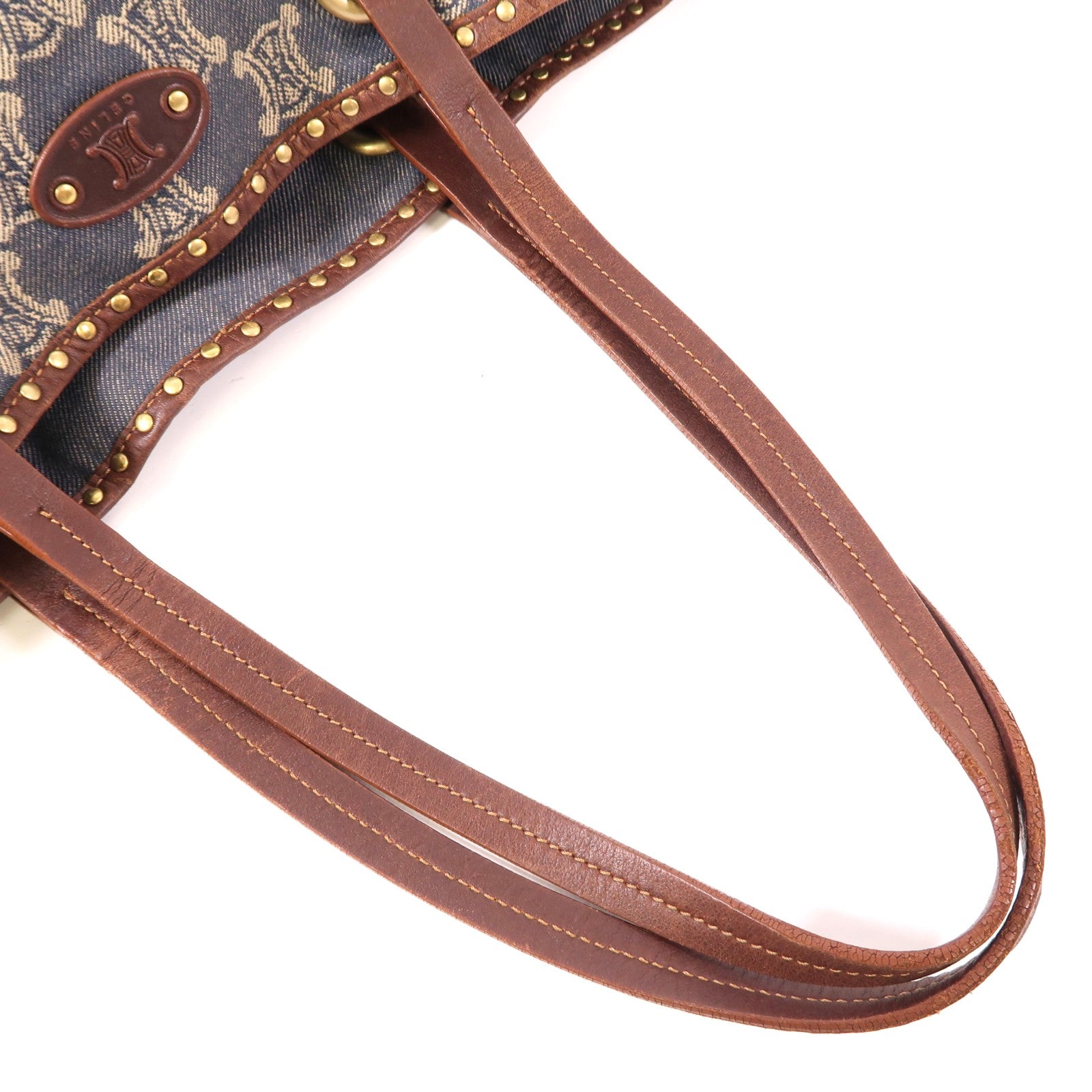 CELINE 帆布Vintage Tote Bag金扣肩背袋