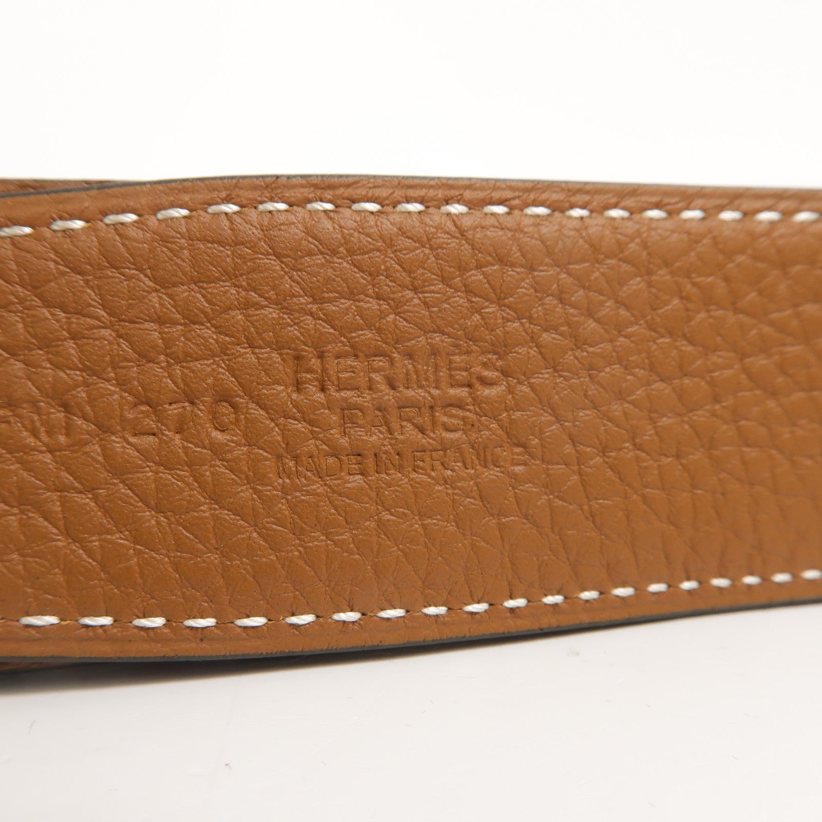 HERMES Swift/Togo皮革H Belt 95cm皮帶Noir/Gold