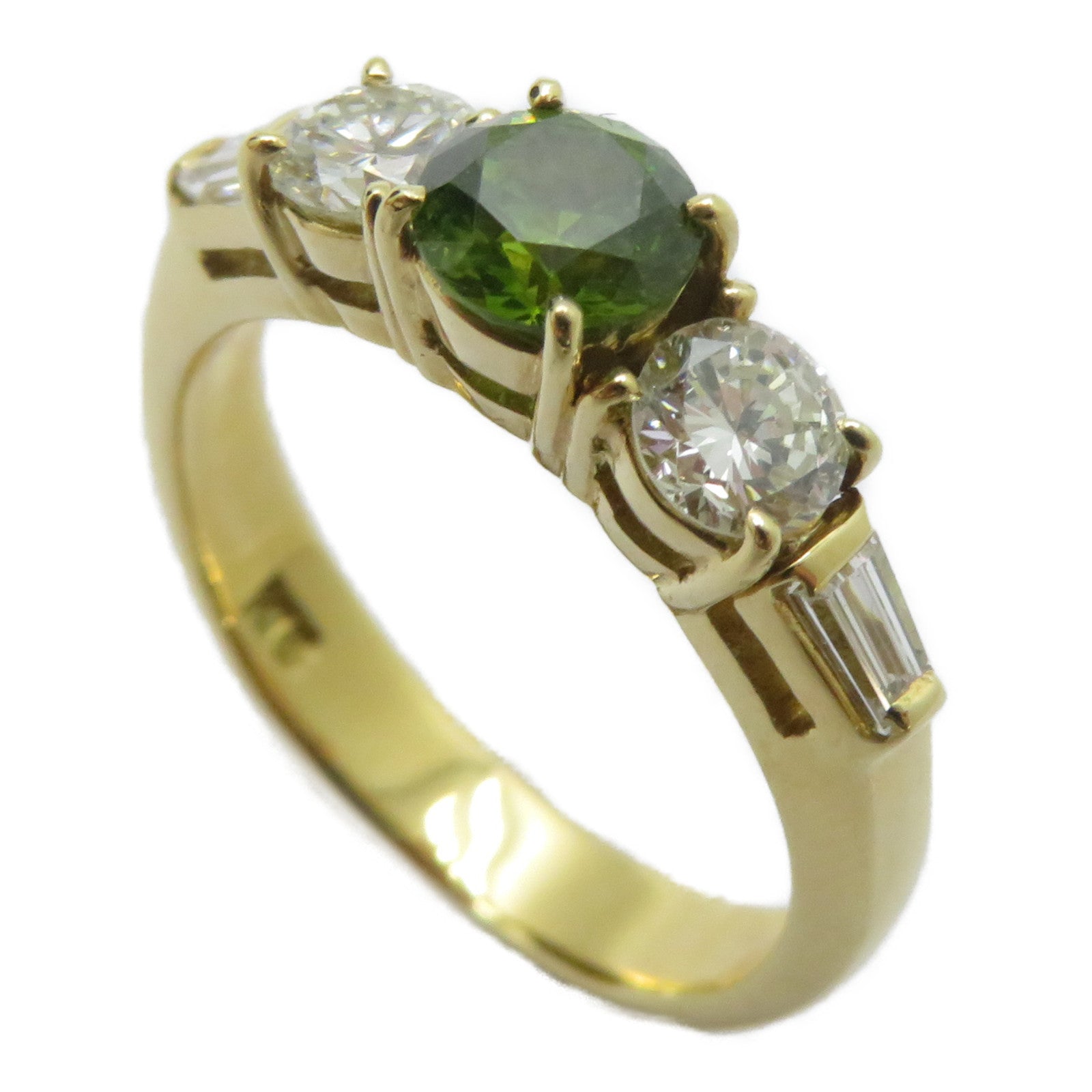 JEWELRY 【激減優惠】18K黃金Garnet Ring 0.620ct石榴石/0.72ct鑽石戒指US#5.75