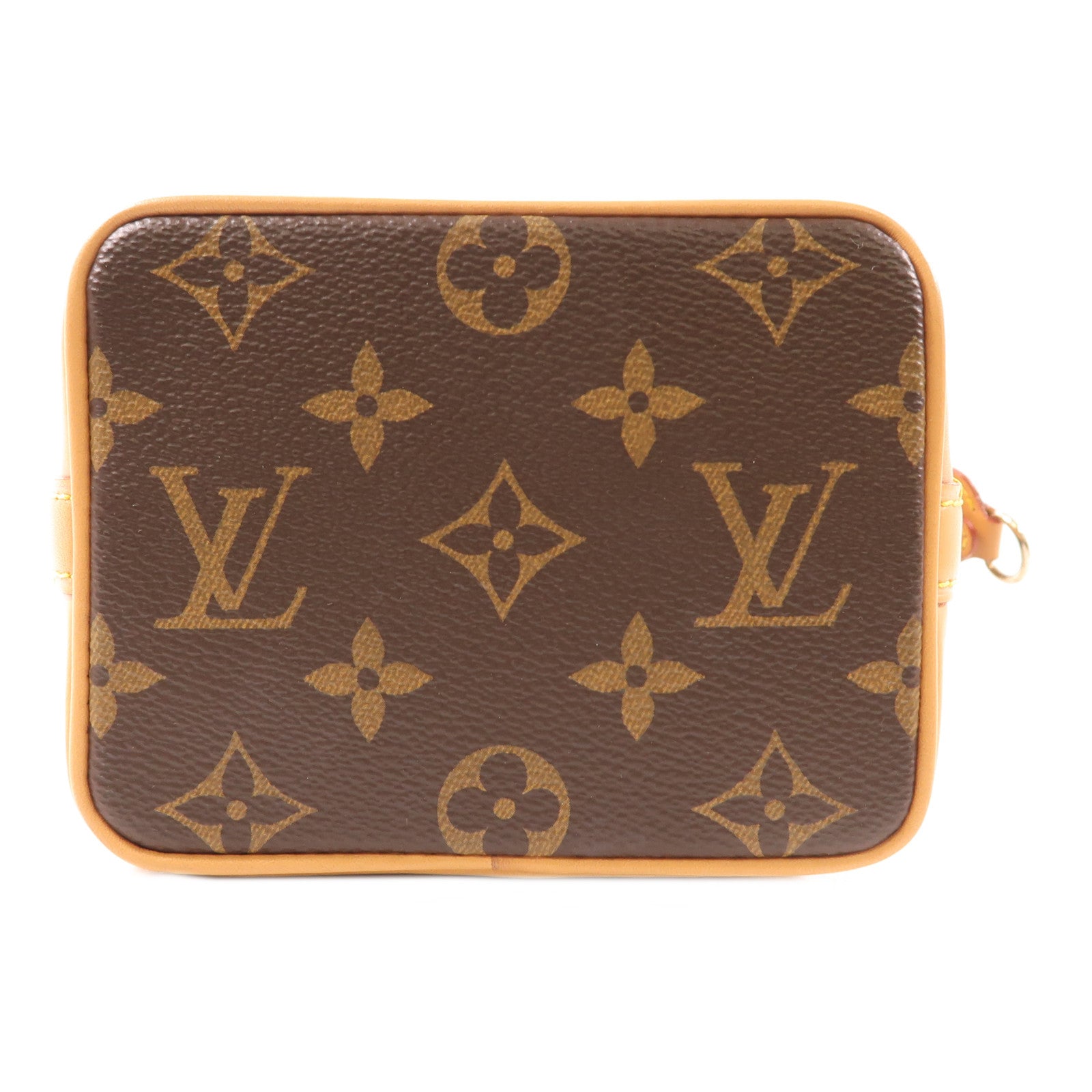 LOUIS VUITTON Monogram Nano Noe金扣手挽肩背兩用袋棕色