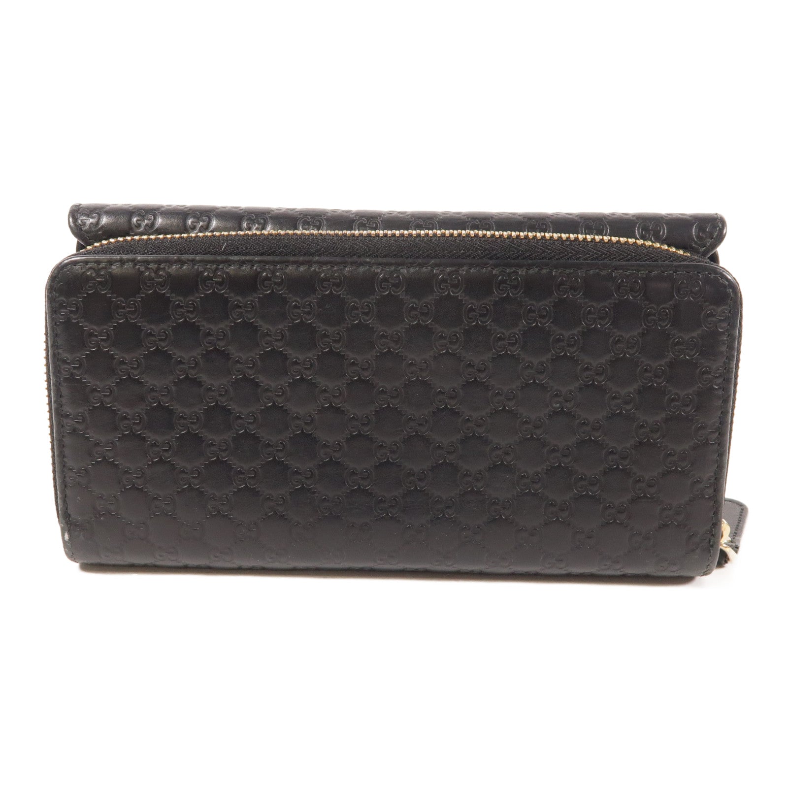GUCCI 牛皮皮革Zipper Long Wallet金扣