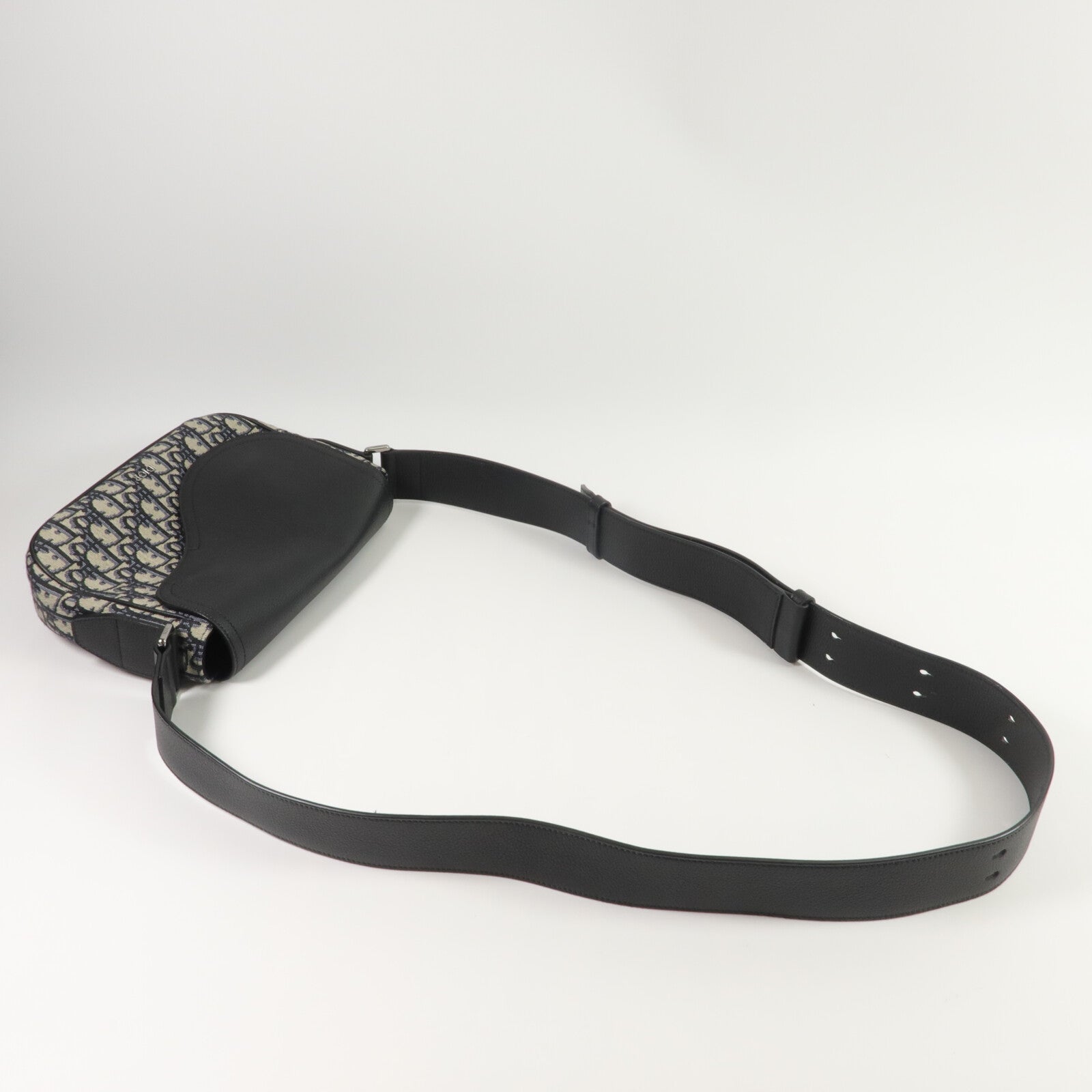 Dior 帆布/皮革Mini Saddle Messenger肩背袋