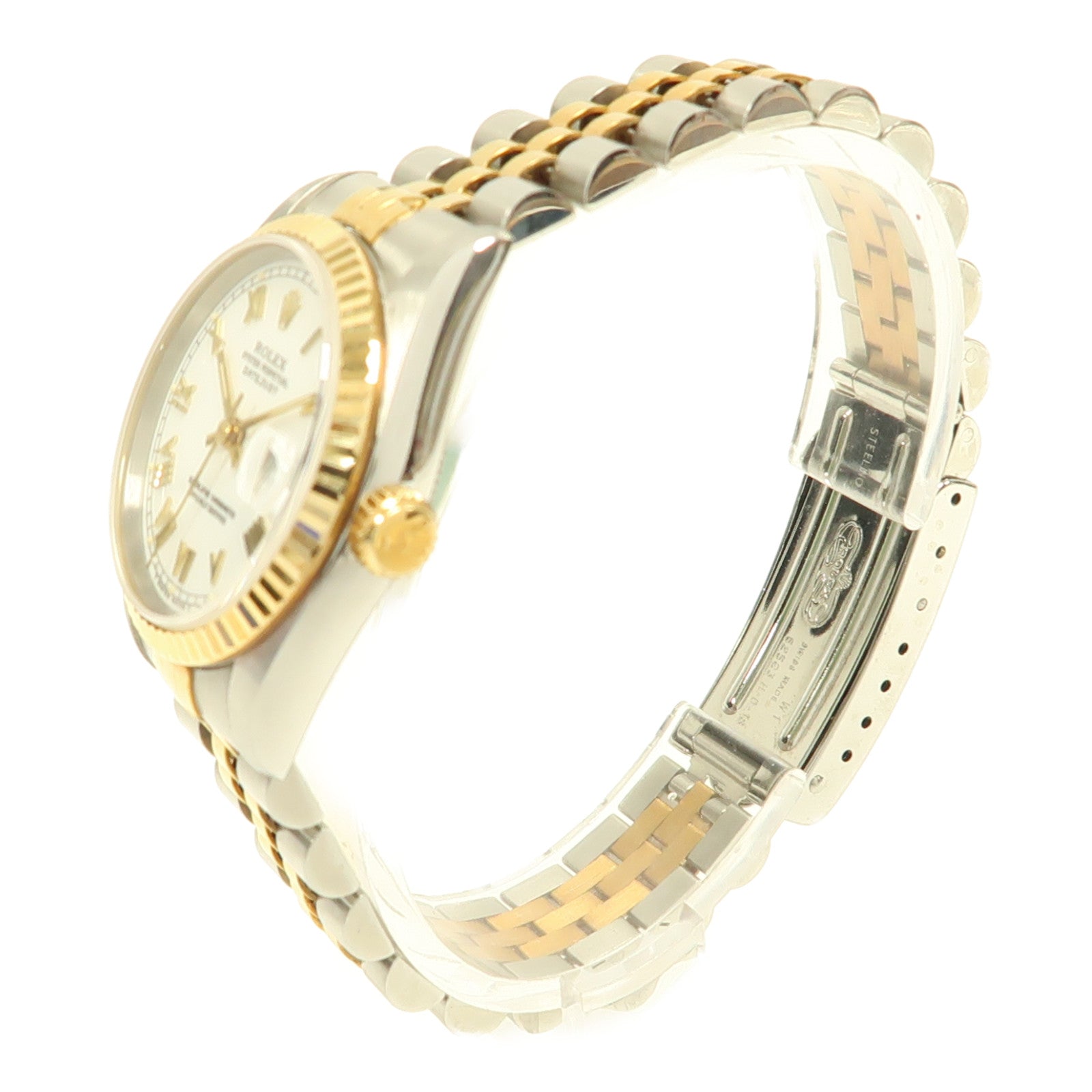 ROLEX Datejust 31(1996)18K黃金/不鏽鋼手錶自動機芯白色