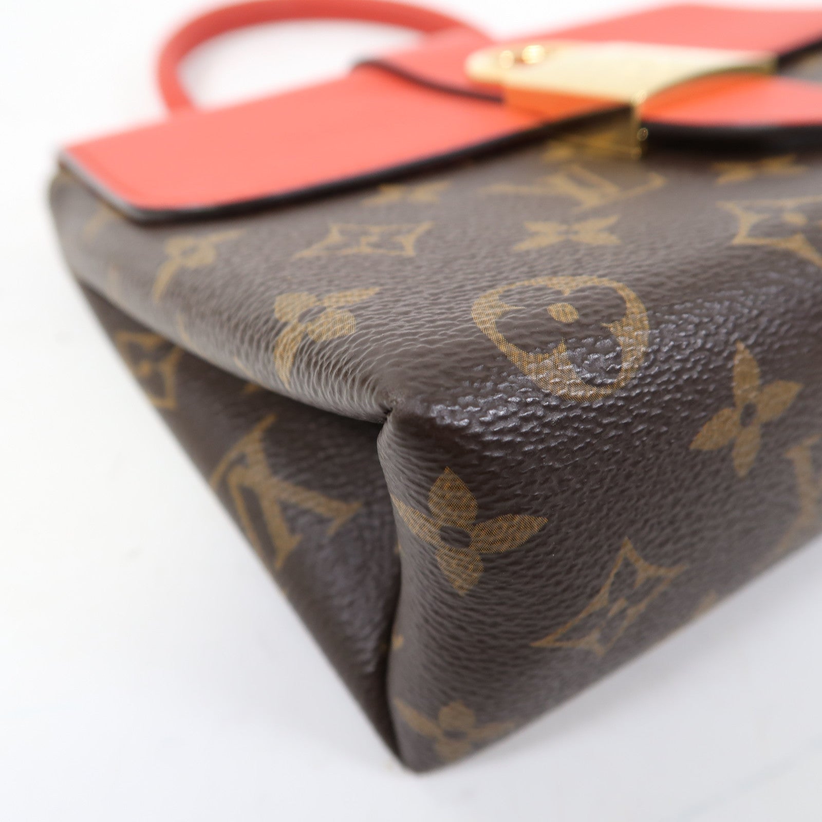 LOUIS VUITTON 【激減優惠】Monogram Locky BB金扣手挽肩背兩用袋啡色/紅色