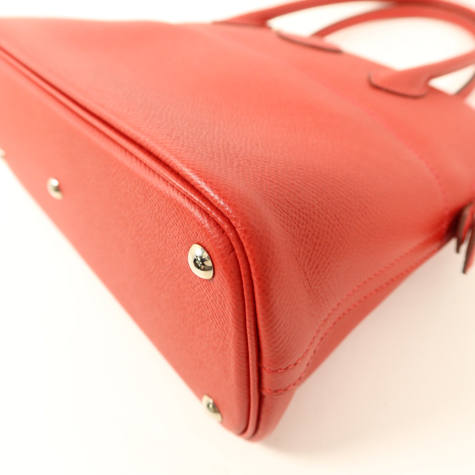 HERMES Epsom皮革Bolide 27銀扣手挽肩背兩用袋Rouge Casaque