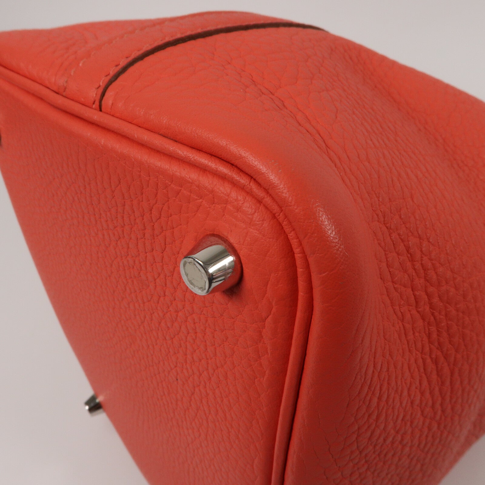 HERMES Clemence皮革Picotin PM手挽袋Rose Jaipur