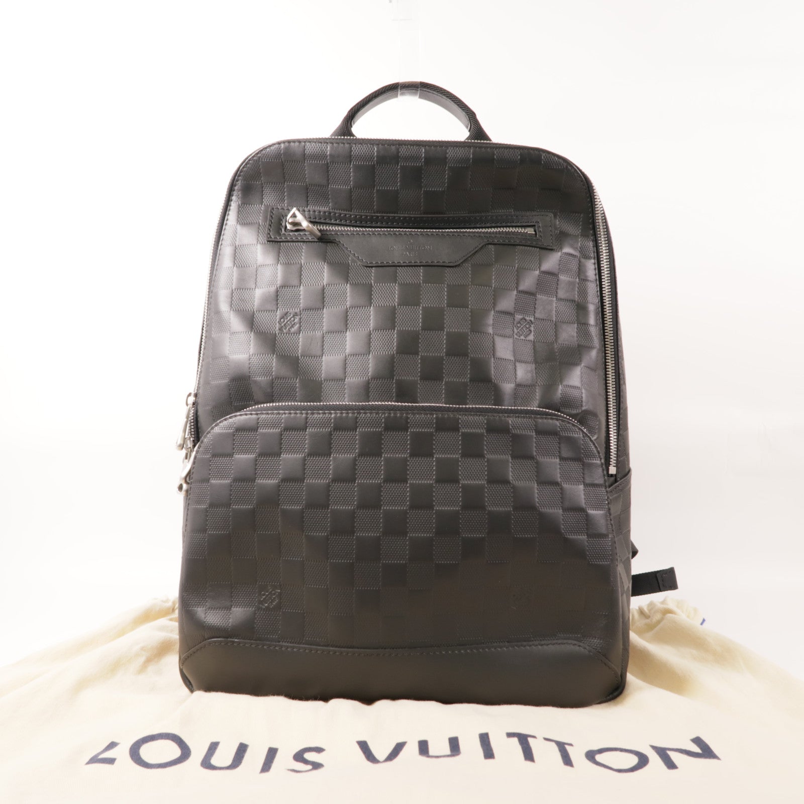LOUIS VUITTON Damier Infini Avenue Backpack銀扣背包