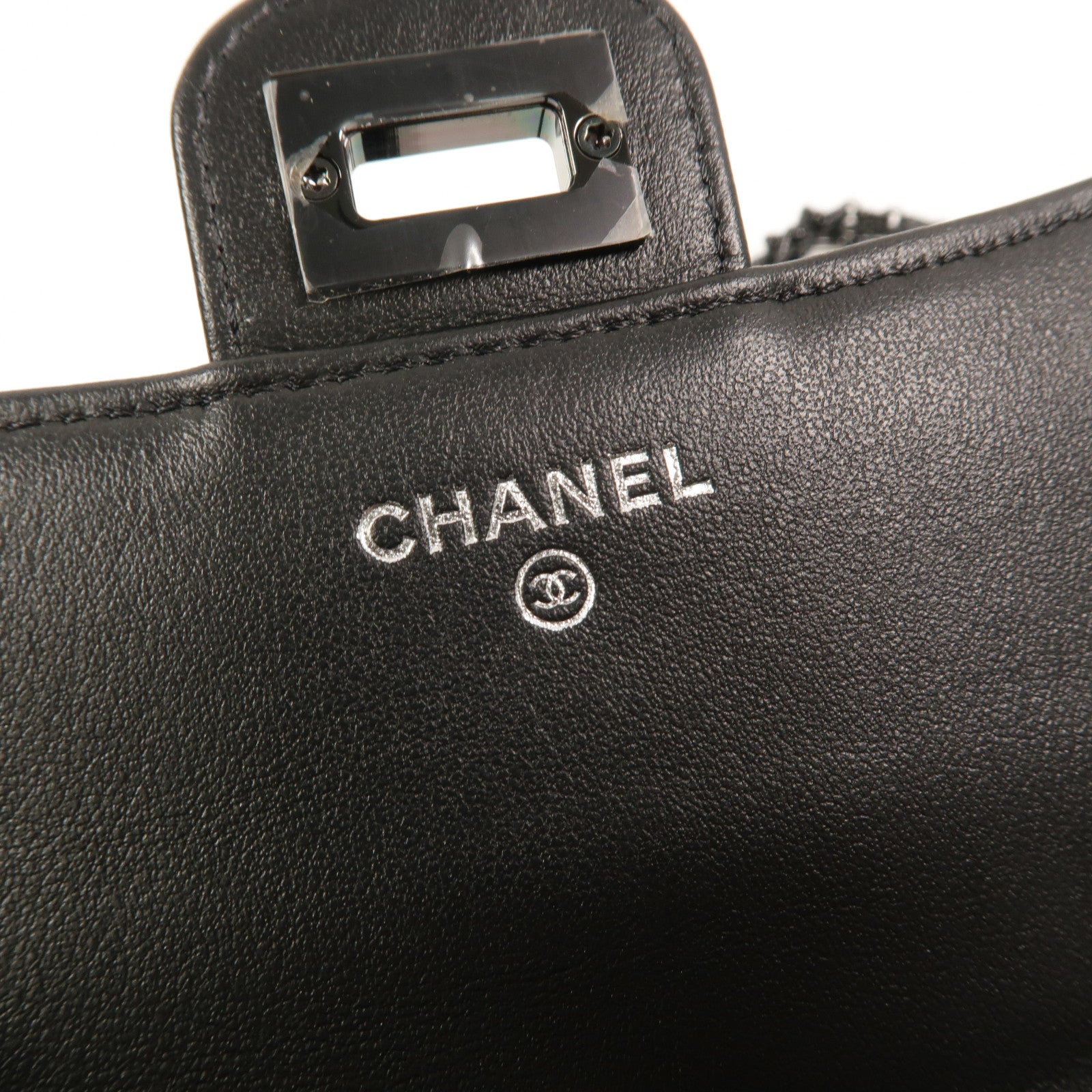 CHANEL 牛皮皮革2.55 Phone Bag鏈帶肩背袋