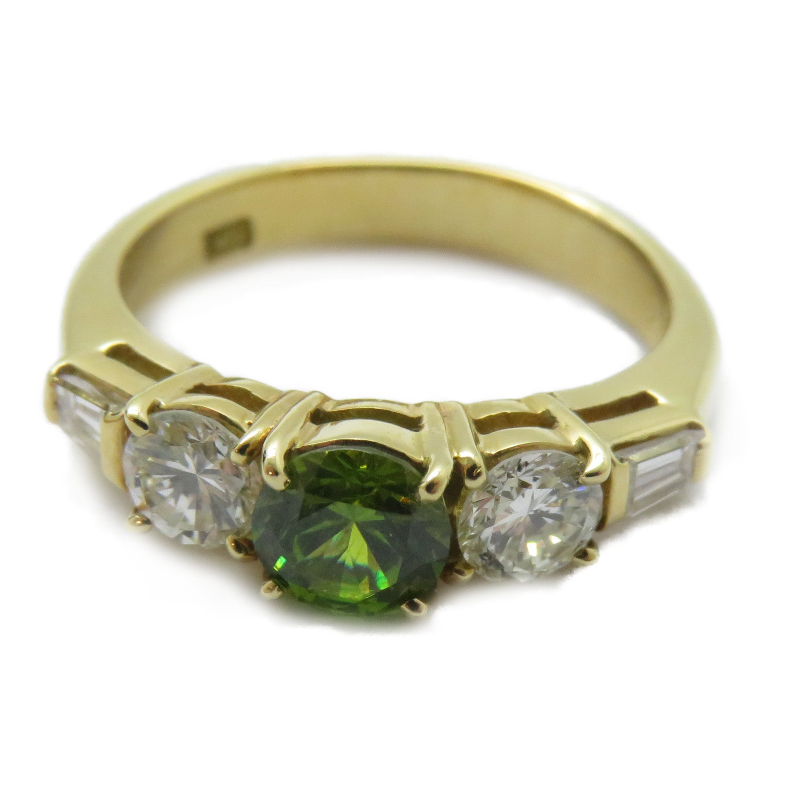 JEWELRY 【激減優惠】18K黃金Garnet Ring 0.620ct石榴石/0.72ct鑽石戒指US#5.75
