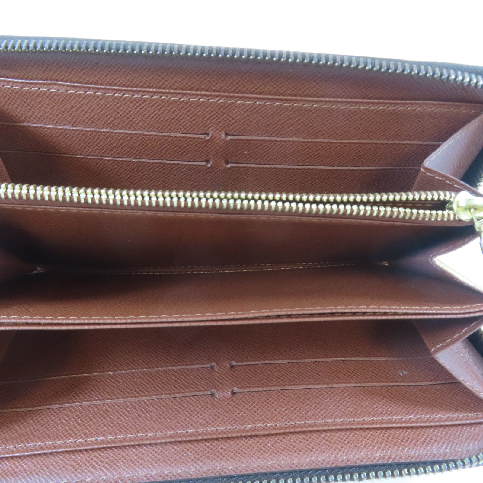 LOUIS VUITTON Monogram Zippy Wallet金扣長錢包啡色