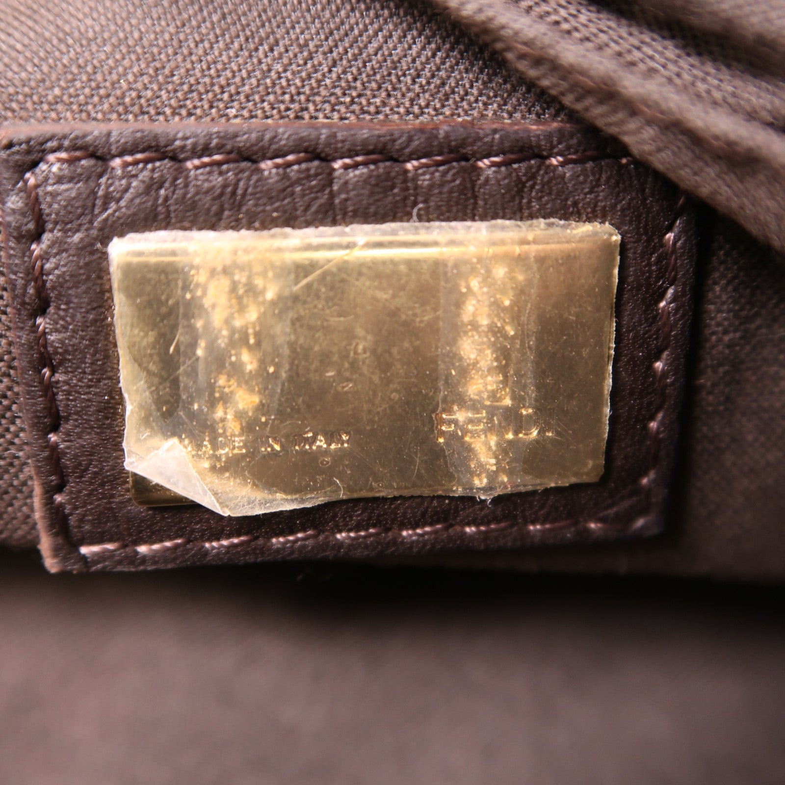 FENDI 牛仔布Hand Bag金扣手挽袋