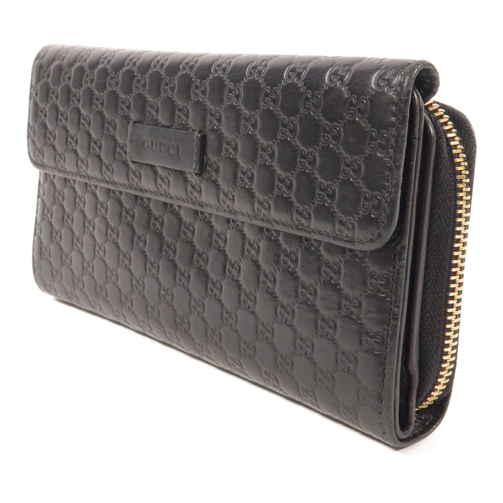 GUCCI 牛皮皮革Zipper Long Wallet金扣