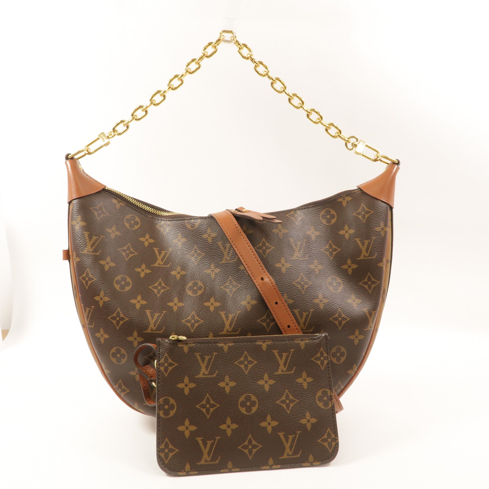 LOUIS VUITTON Monogram Reverse Loop Hobo手挽肩背兩用袋