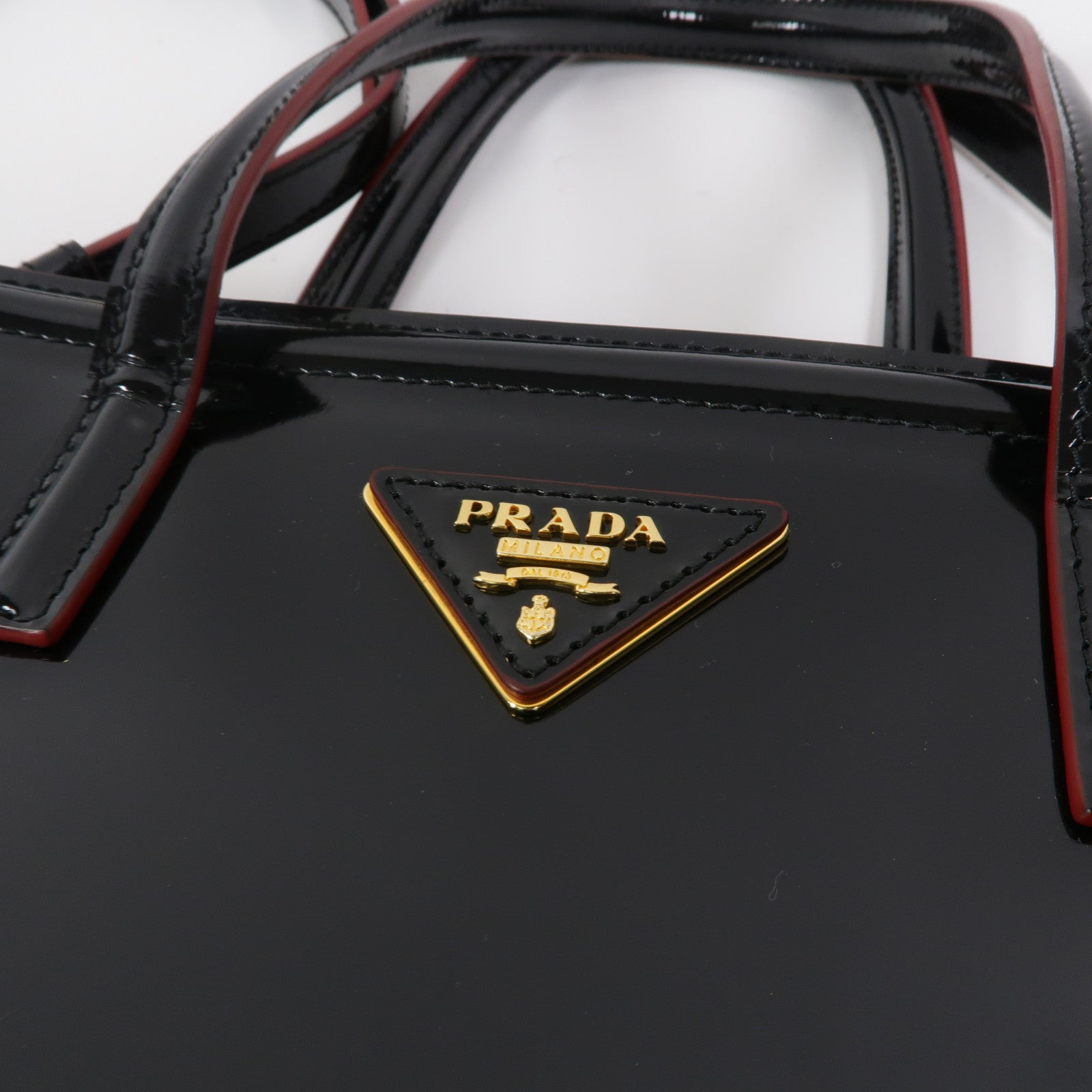 PRADA 漆皮皮革2 Way手挽肩背兩用袋