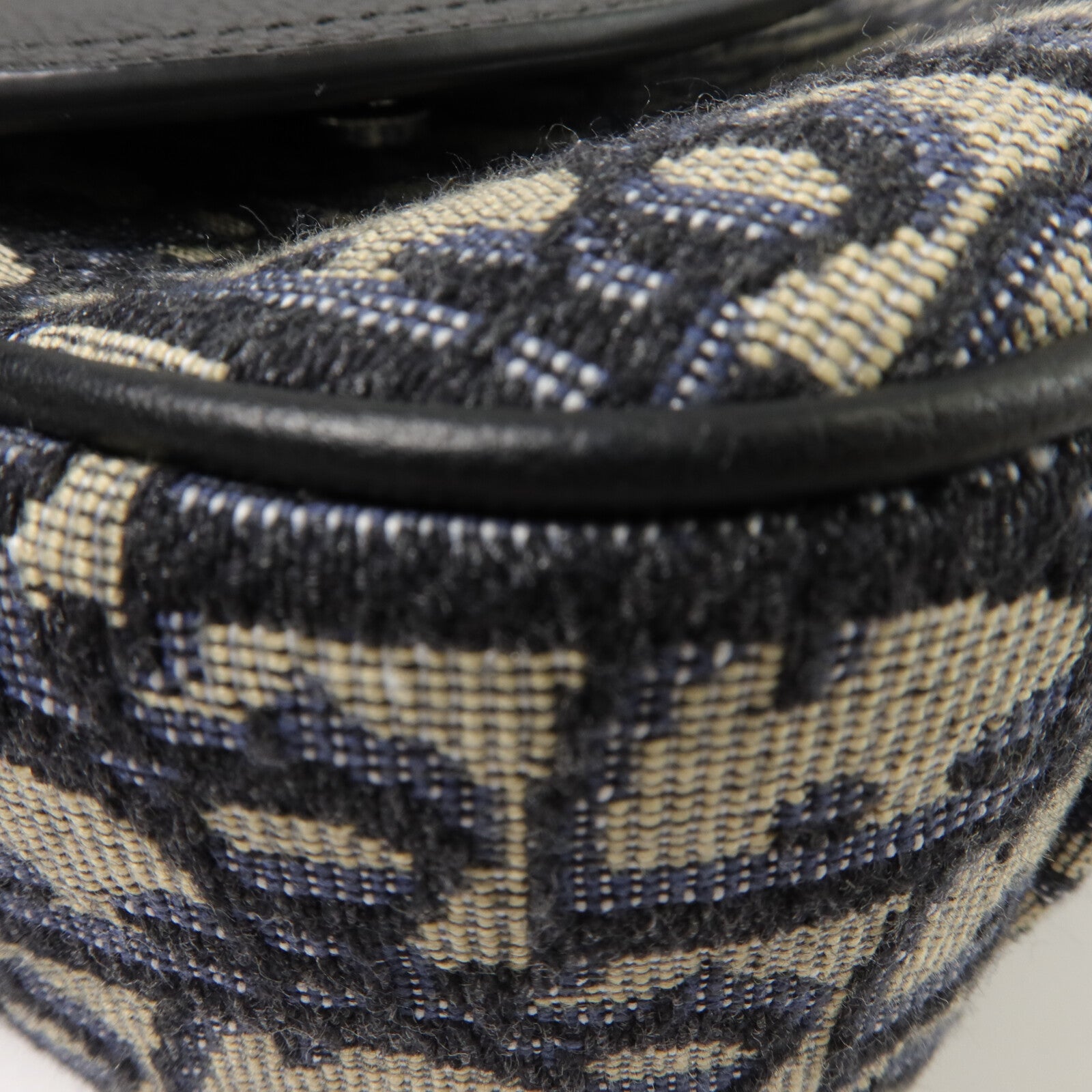 Dior 帆布/皮革Mini Saddle Messenger肩背袋