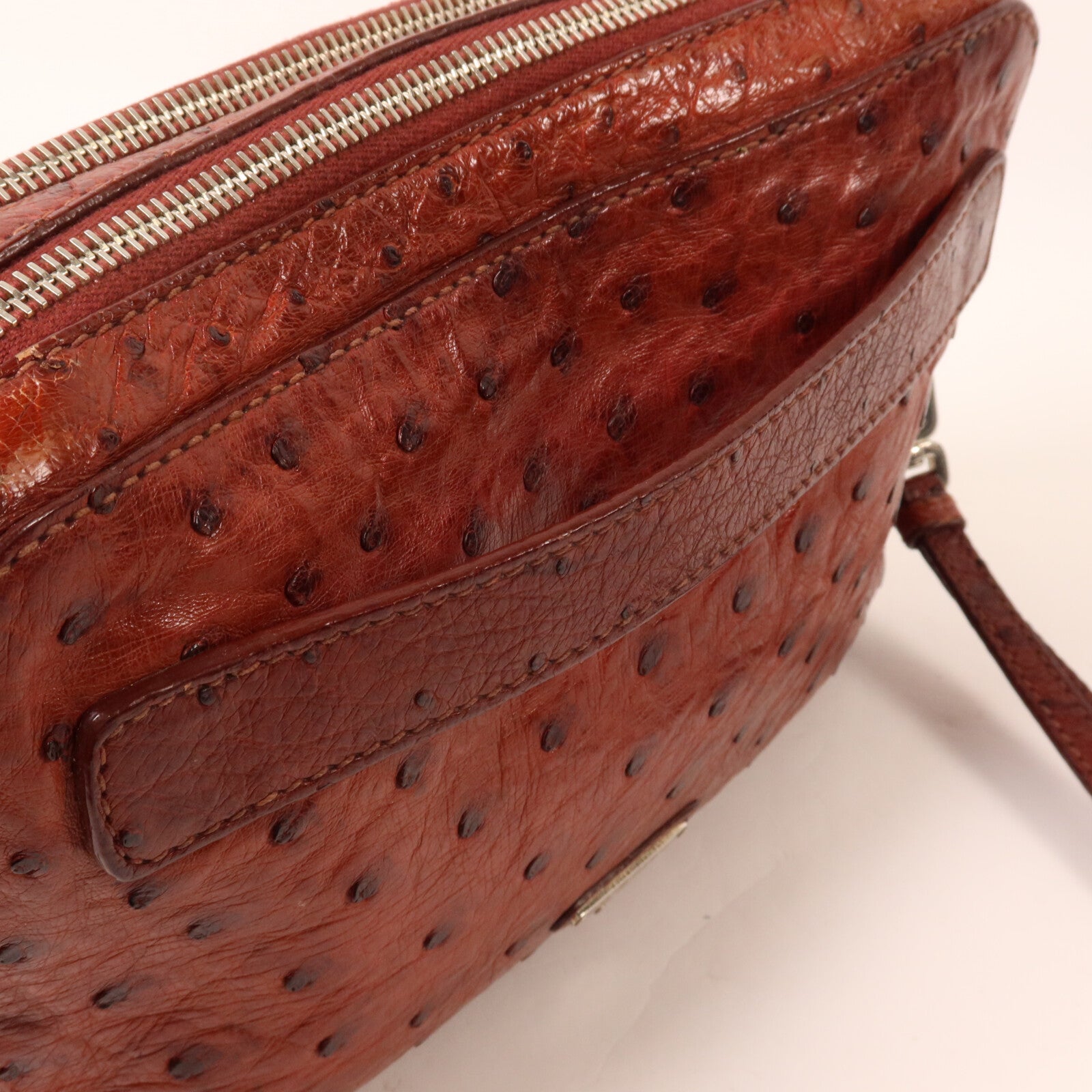 PRADA 鴕鳥皮革Clutch Bag手拿包