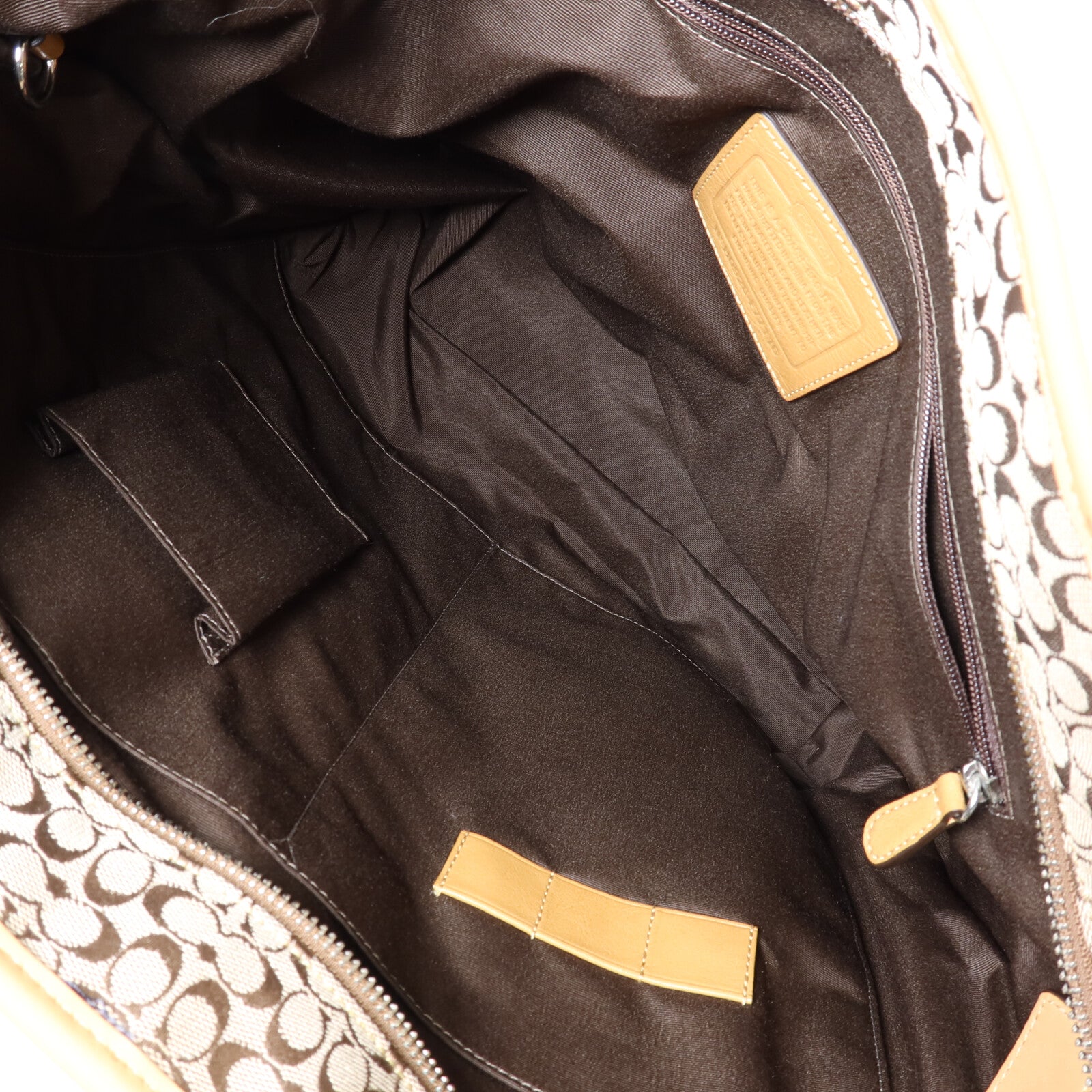COACH 帆布Shoulder Bag銀扣手挽肩背兩用袋