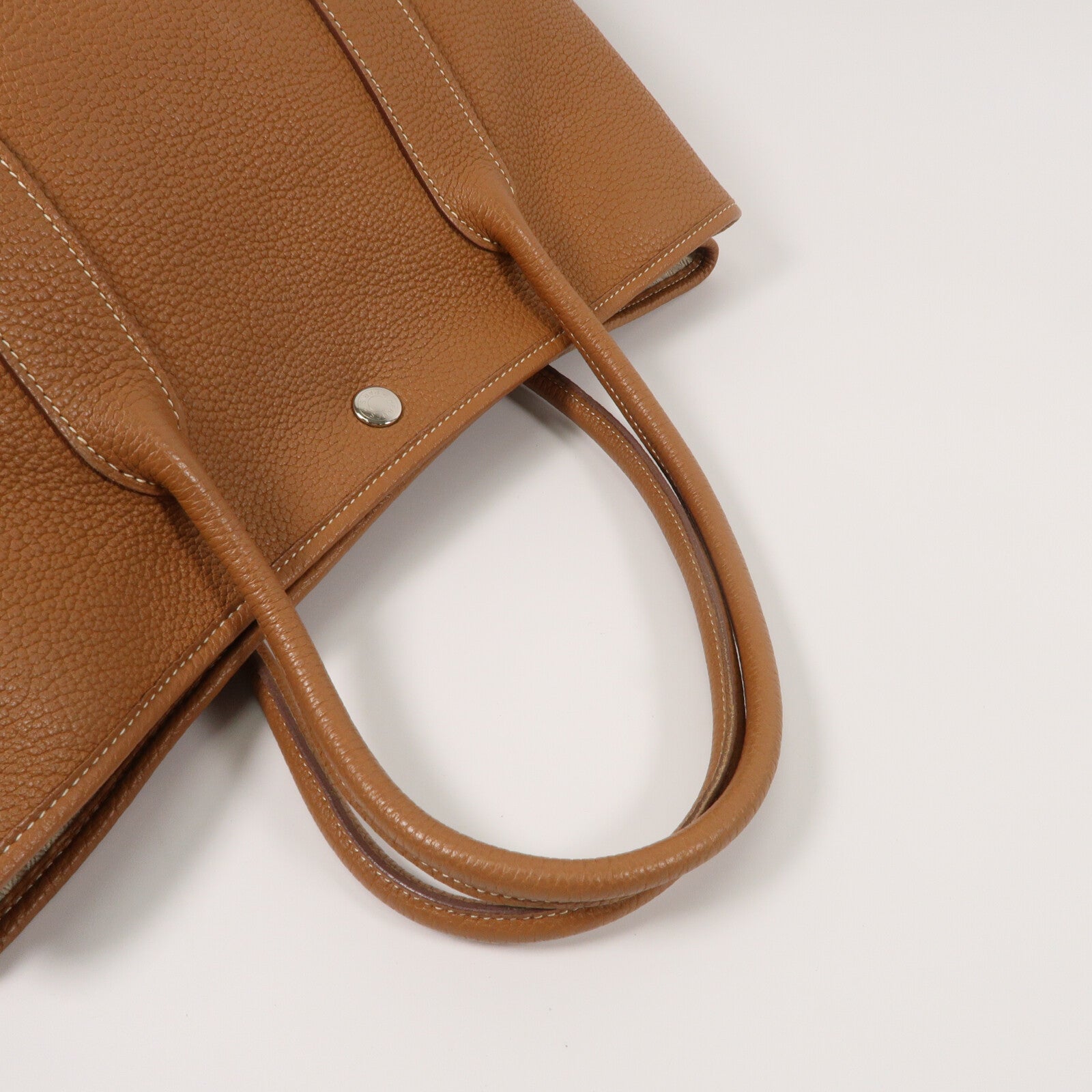 HERMES Negonda皮革GardenParty PM手挽袋Gold