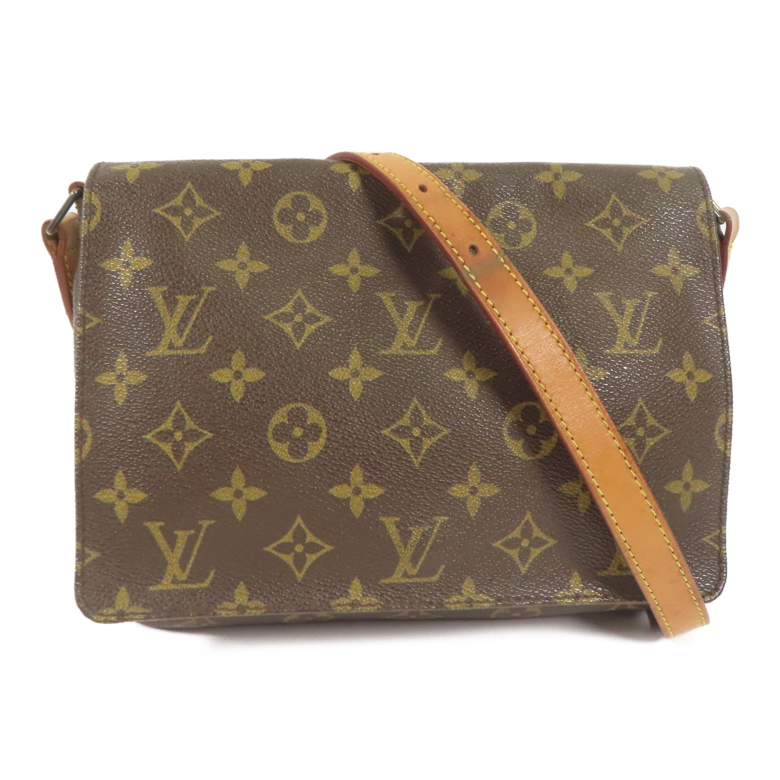 LOUIS VUITTON LV GHW Musette Tango Long Shoulder Bag M51388 Monogram Brown
