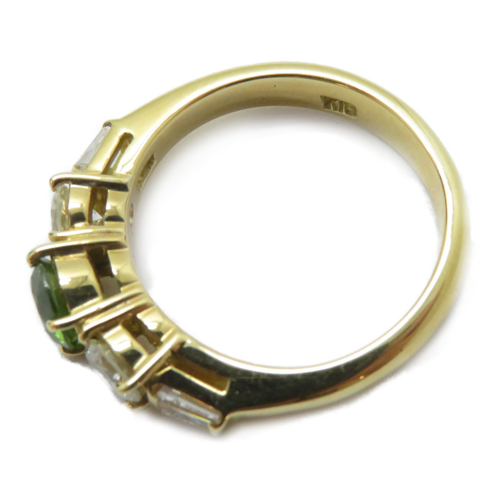 JEWELRY 【激減優惠】18K黃金Garnet Ring 0.620ct石榴石/0.72ct鑽石戒指US#5.75