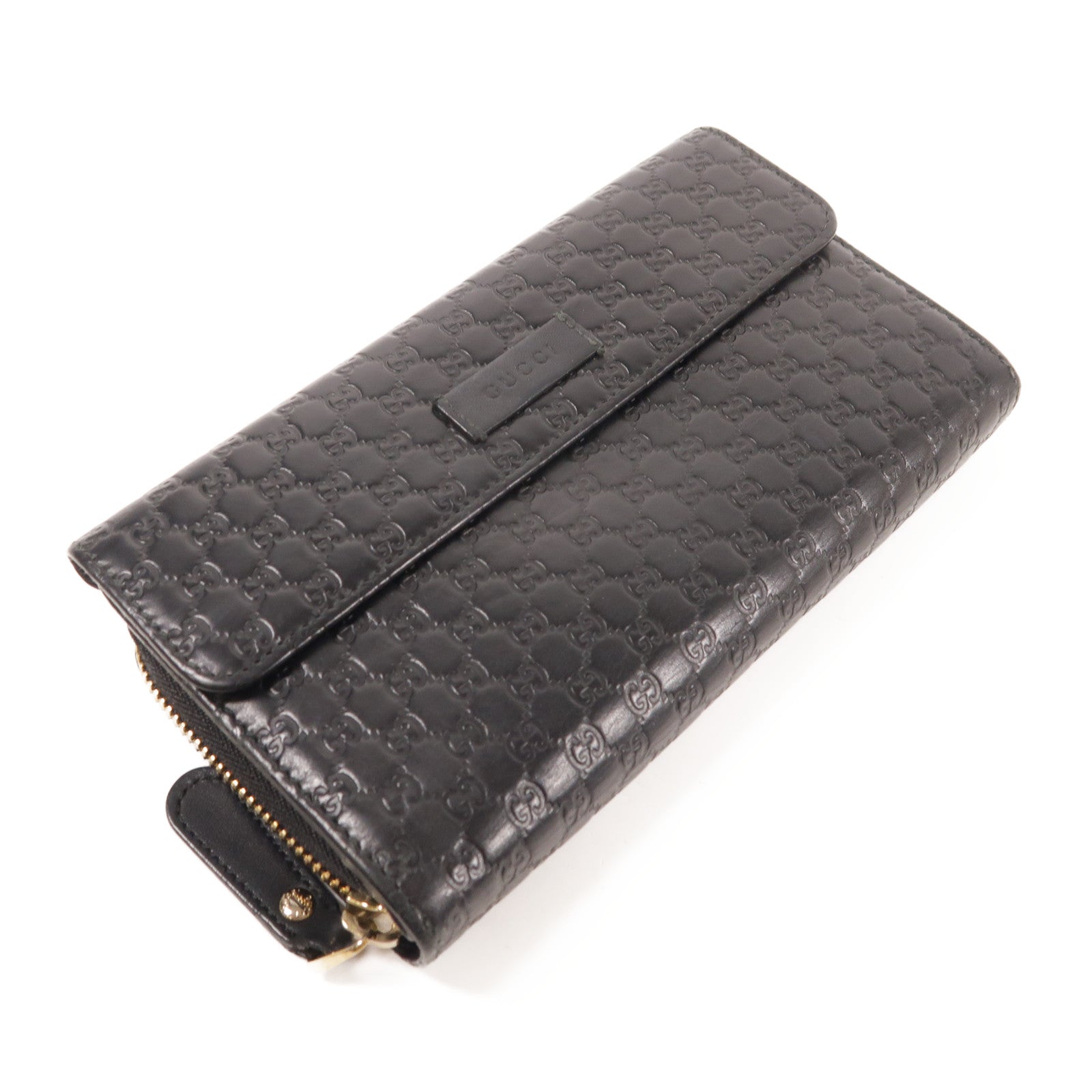 GUCCI 牛皮皮革Zipper Long Wallet金扣