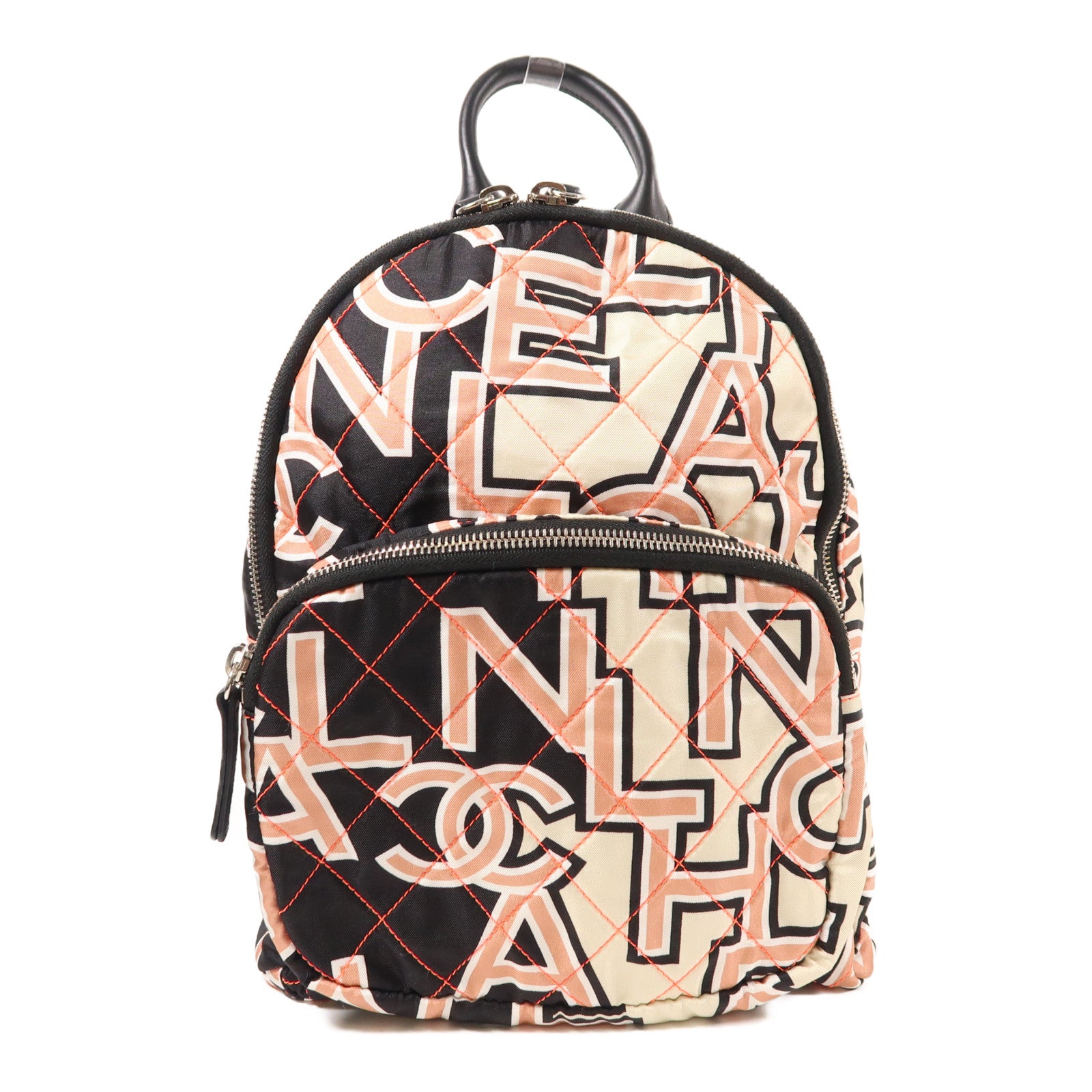 CHANEL 尼龍Backpack銀扣背包