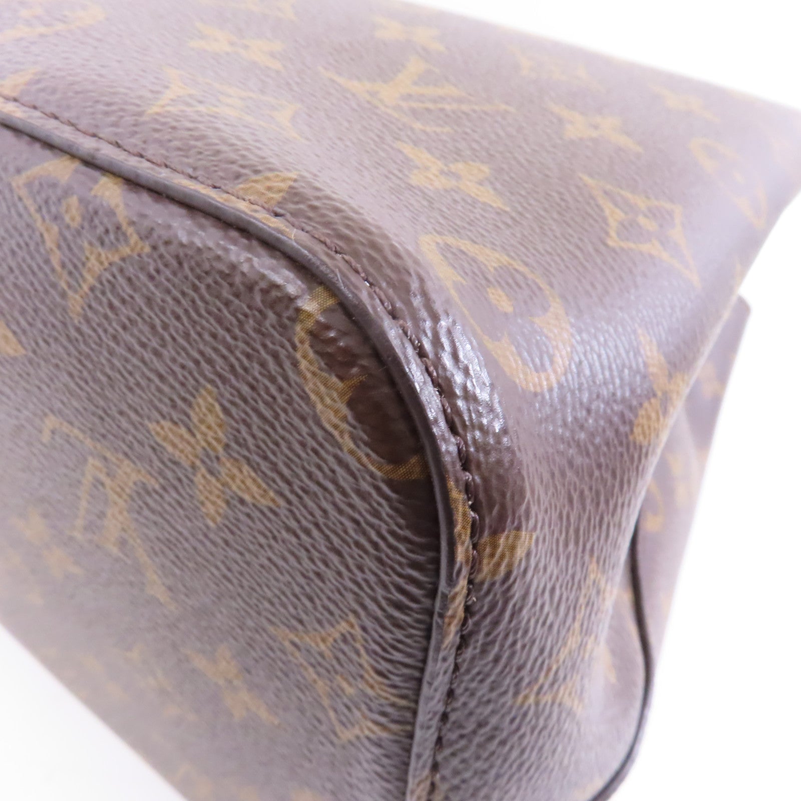 LOUIS VUITTON Monogram Neo Noe MM金扣肩背袋啡色/粉紅色