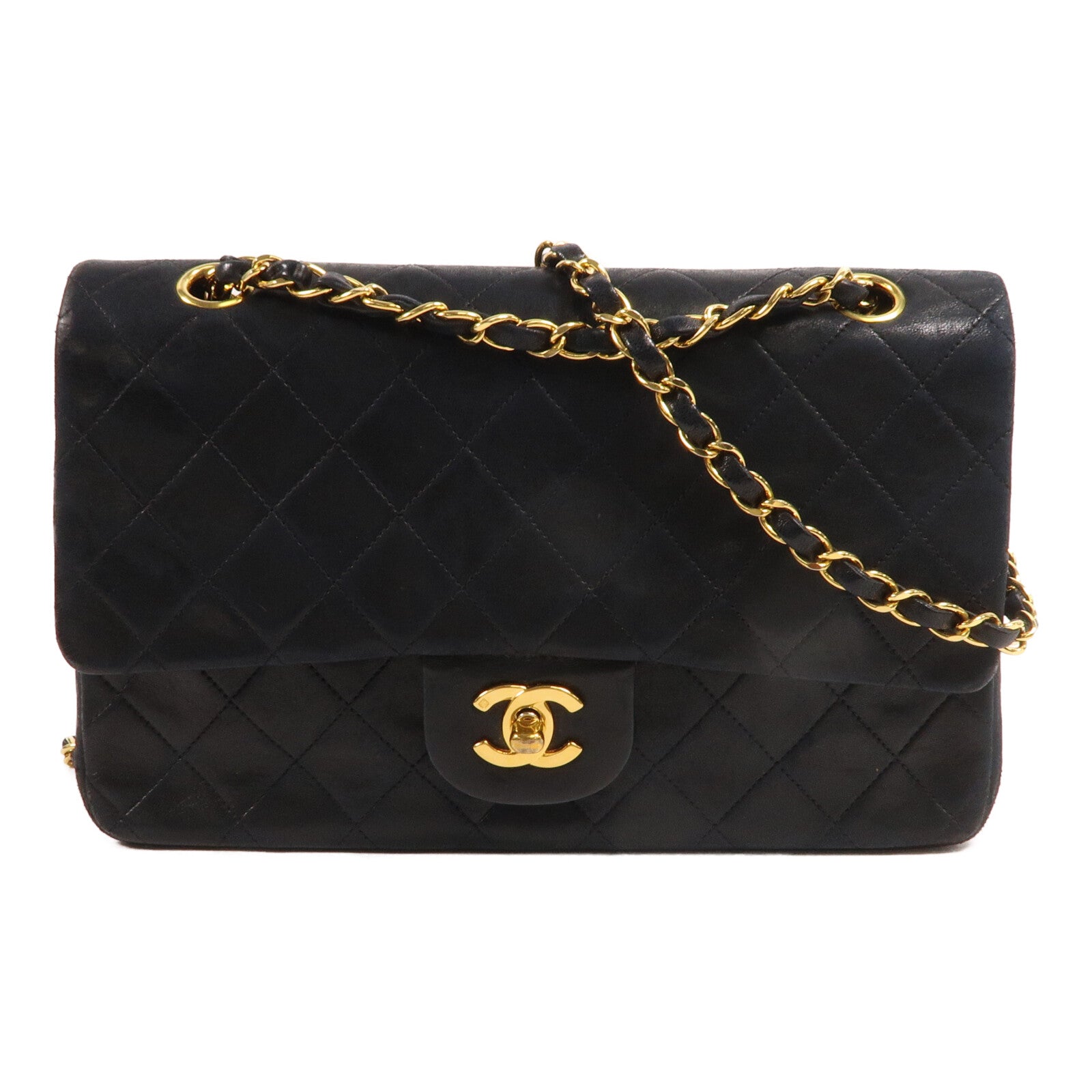 CHANEL 牛皮皮革Vintage Shoulder Bag鏈帶肩背袋