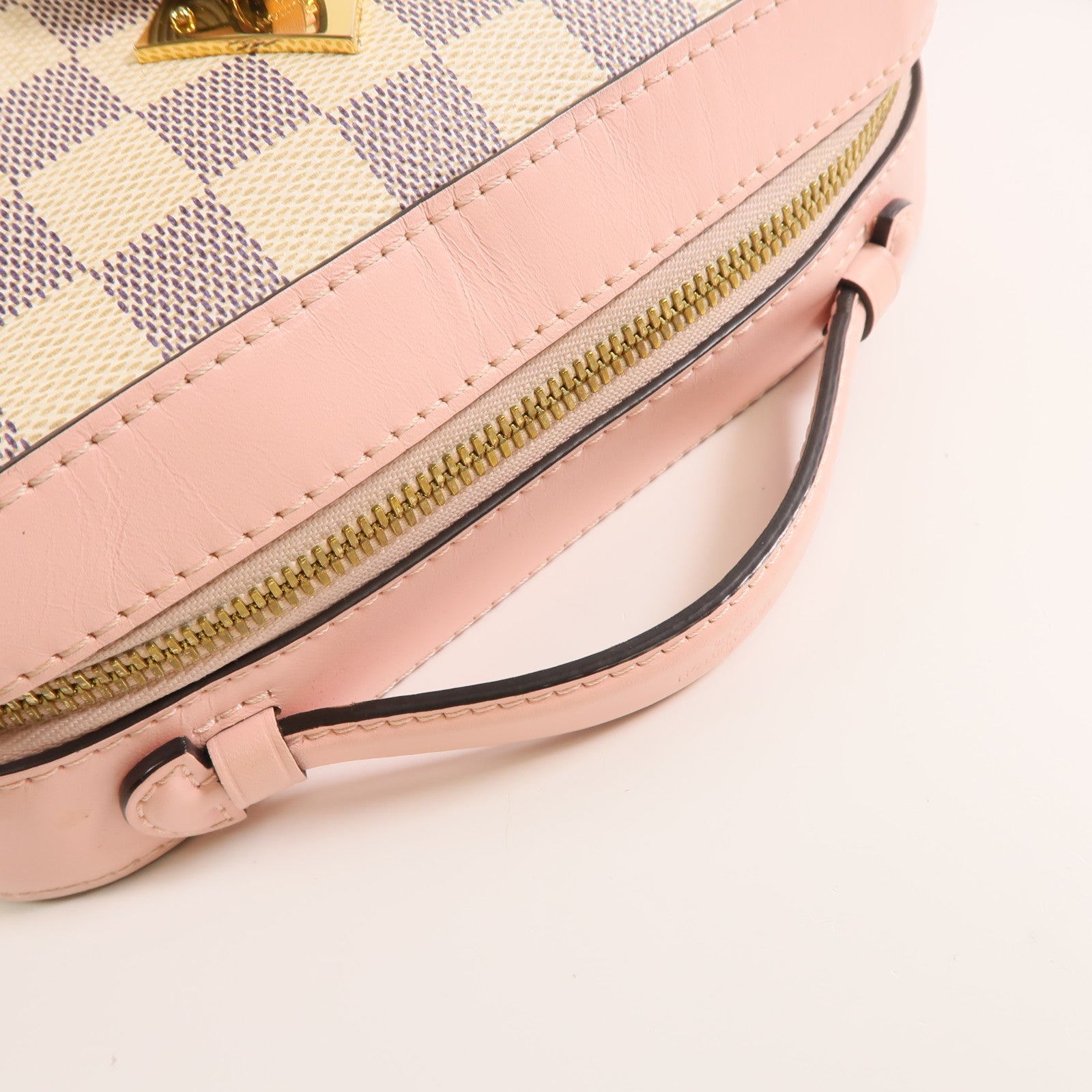 LOUIS VUITTON Damier Azur Saintaonge金扣肩背袋