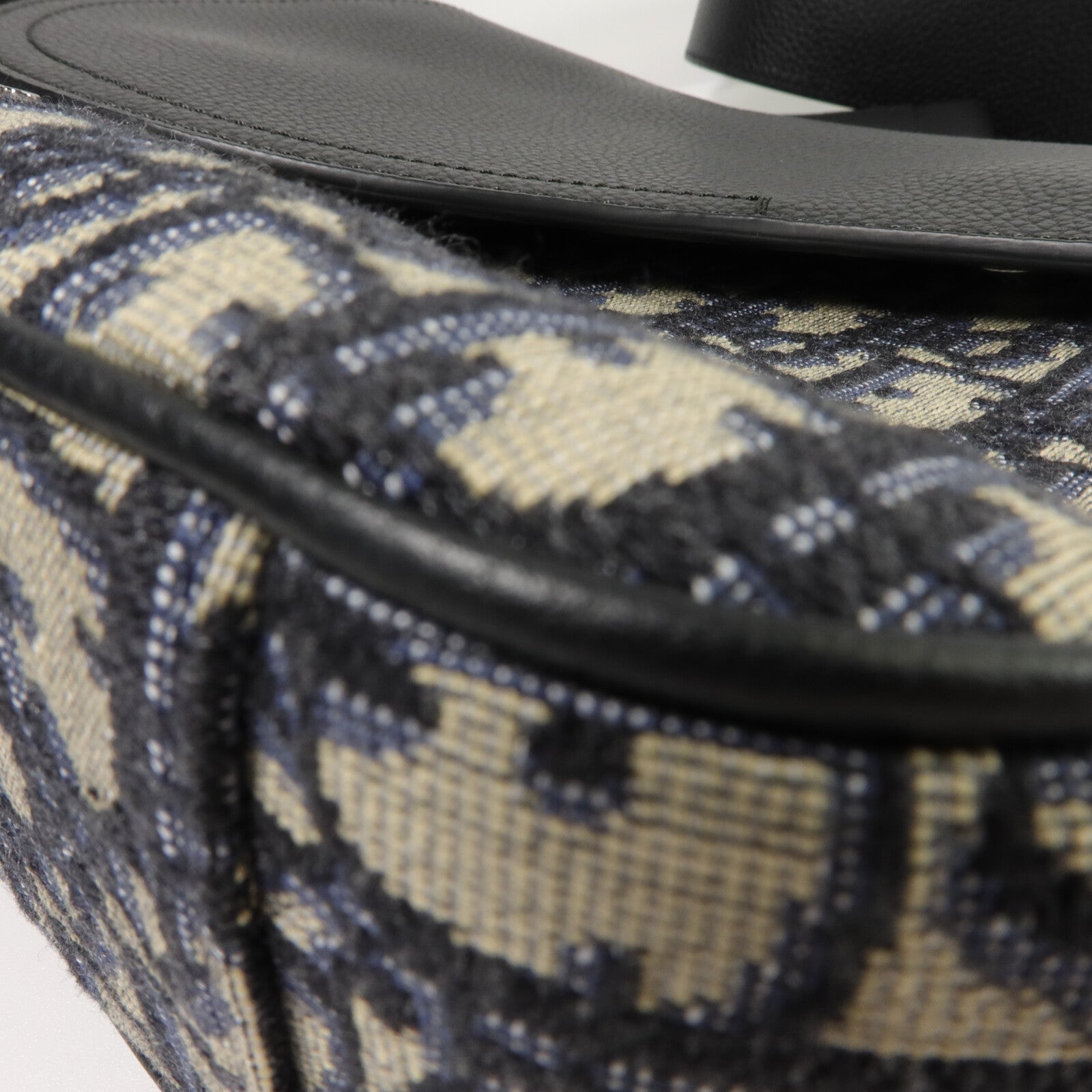 Dior 帆布/皮革Mini Saddle Messenger肩背袋