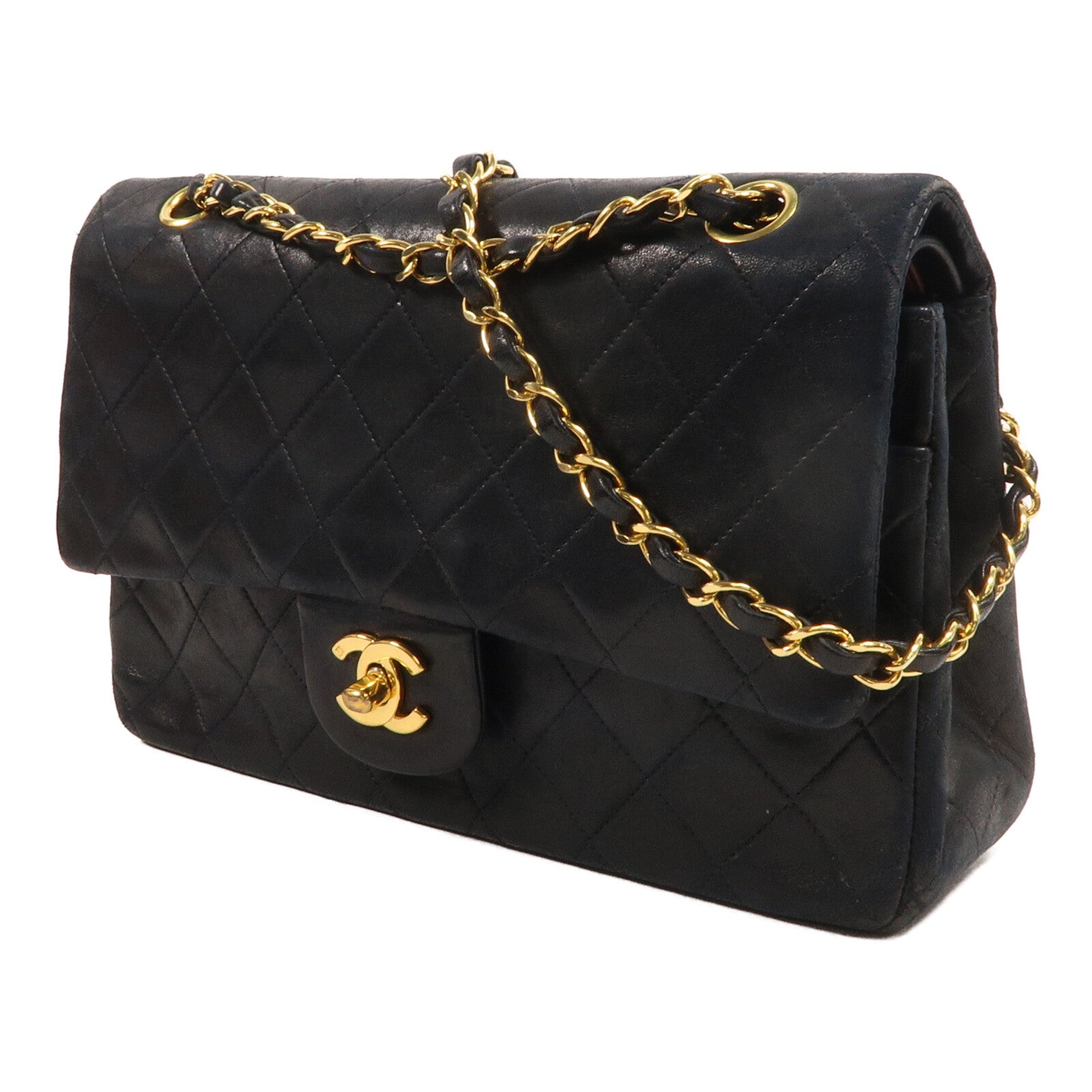 CHANEL 牛皮皮革Vintage Shoulder Bag鏈帶肩背袋