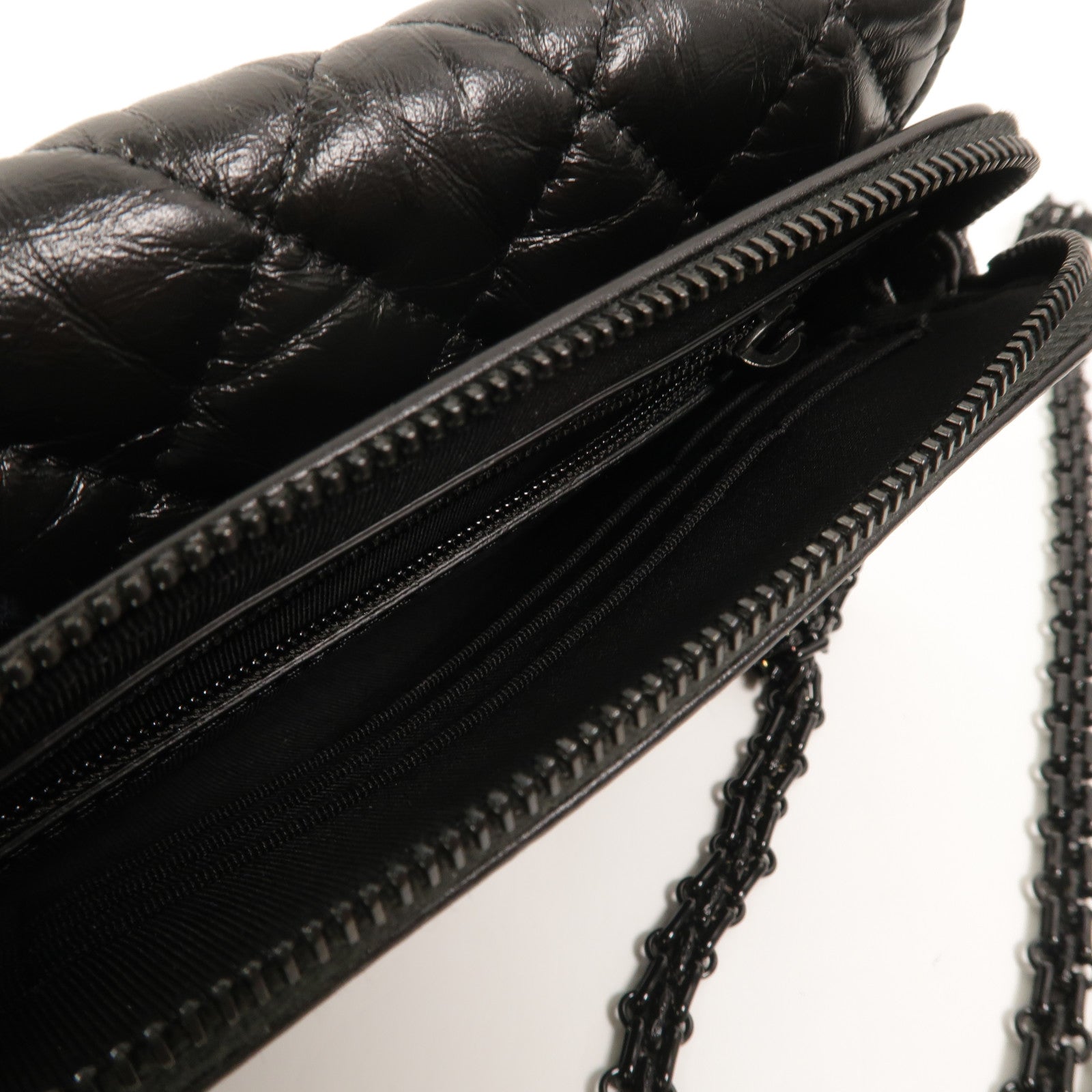 CHANEL 牛皮皮革2.55 Phone Bag鏈帶肩背袋
