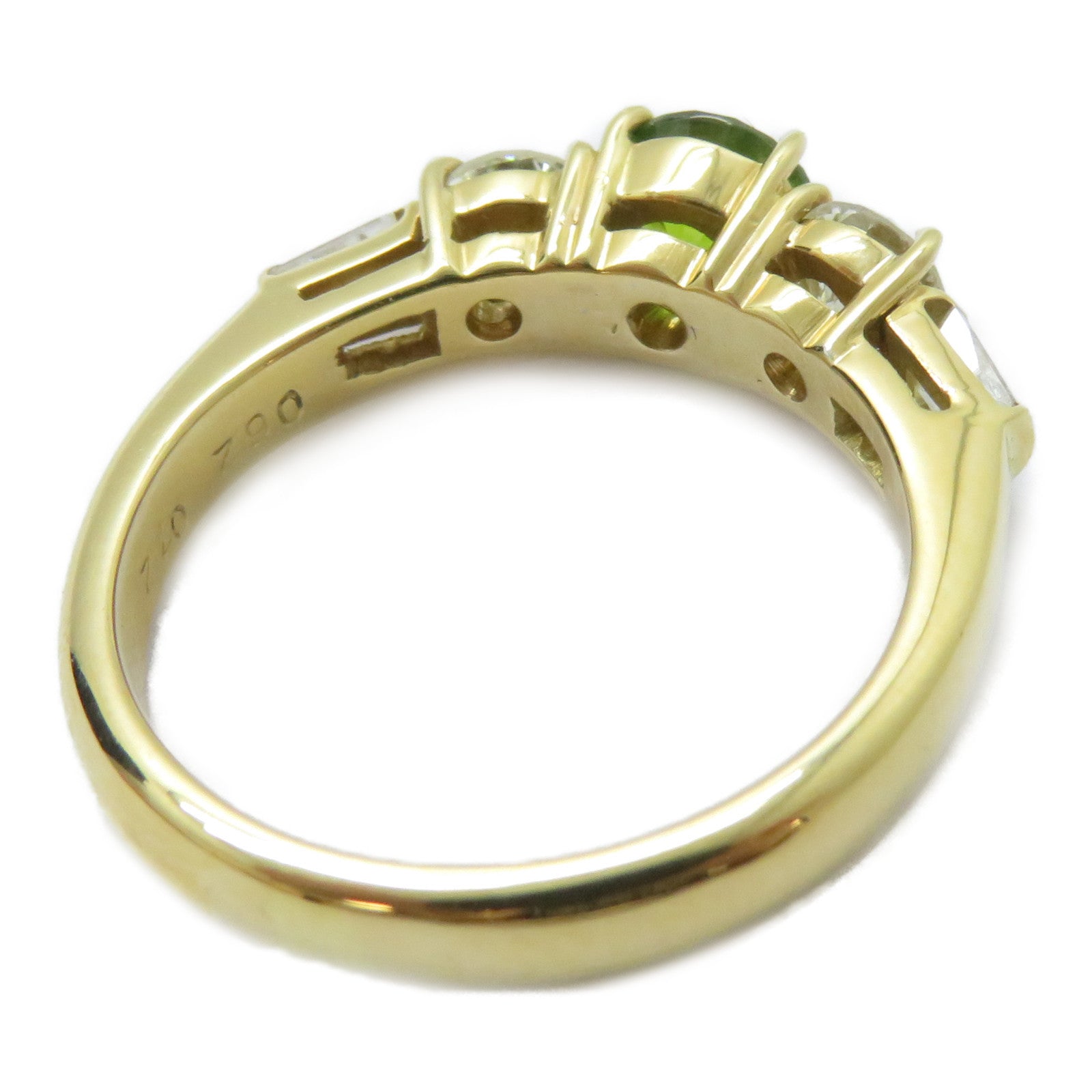 JEWELRY 【激減優惠】18K黃金Garnet Ring 0.620ct石榴石/0.72ct鑽石戒指US#5.75