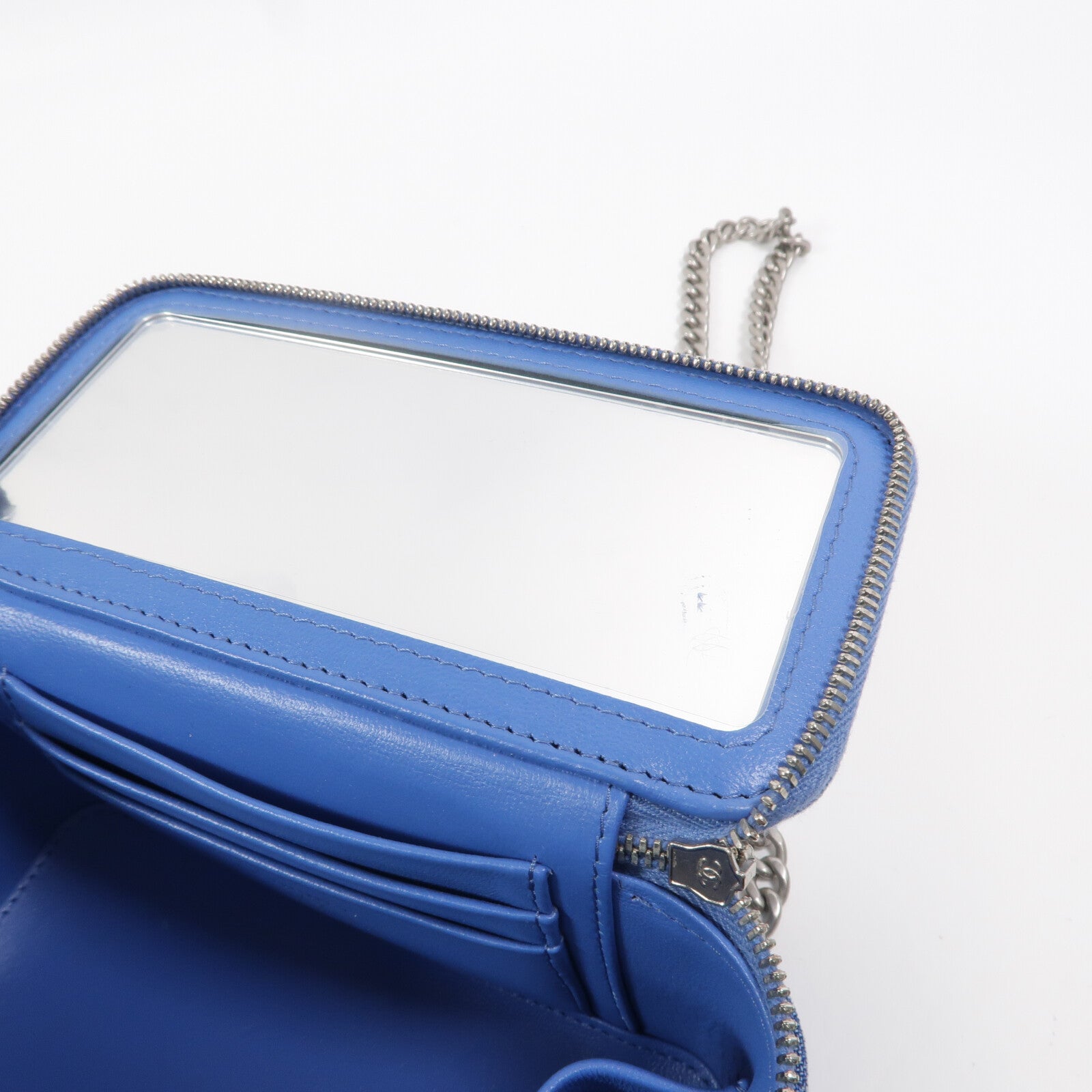 CHANEL 牛仔布Vanity Case Sweetheart Crush鏈帶肩背袋