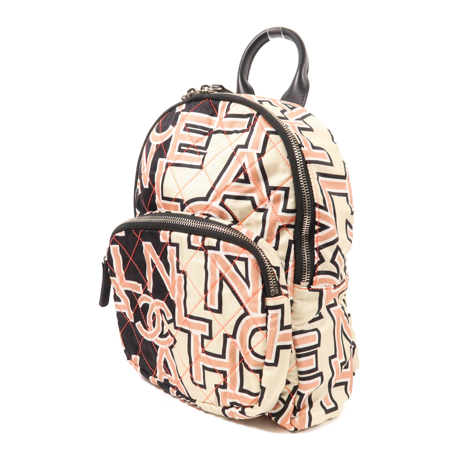 CHANEL 尼龍Backpack銀扣背包