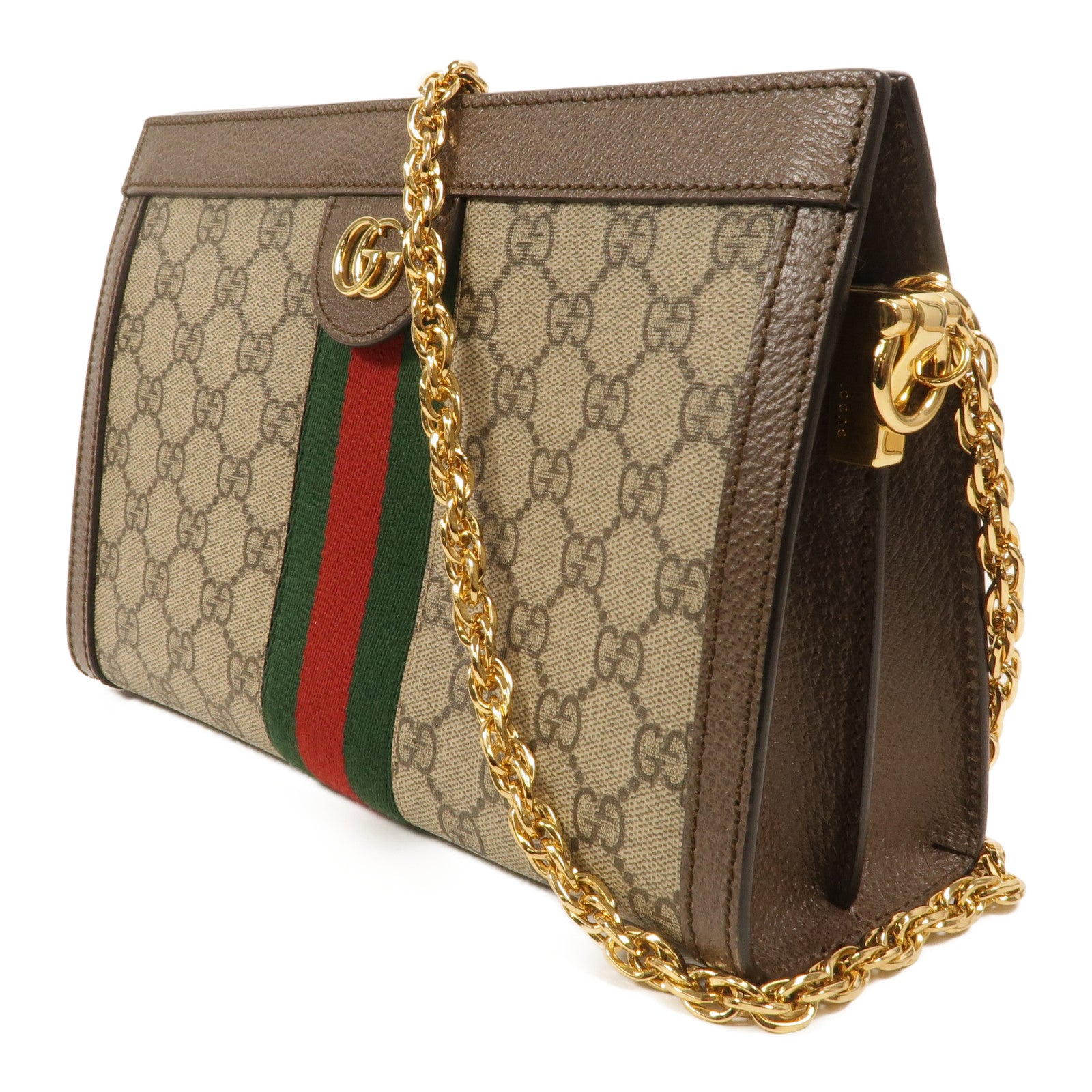 GUCCI 塗層帆布Ophidia GG Small鏈帶肩背袋