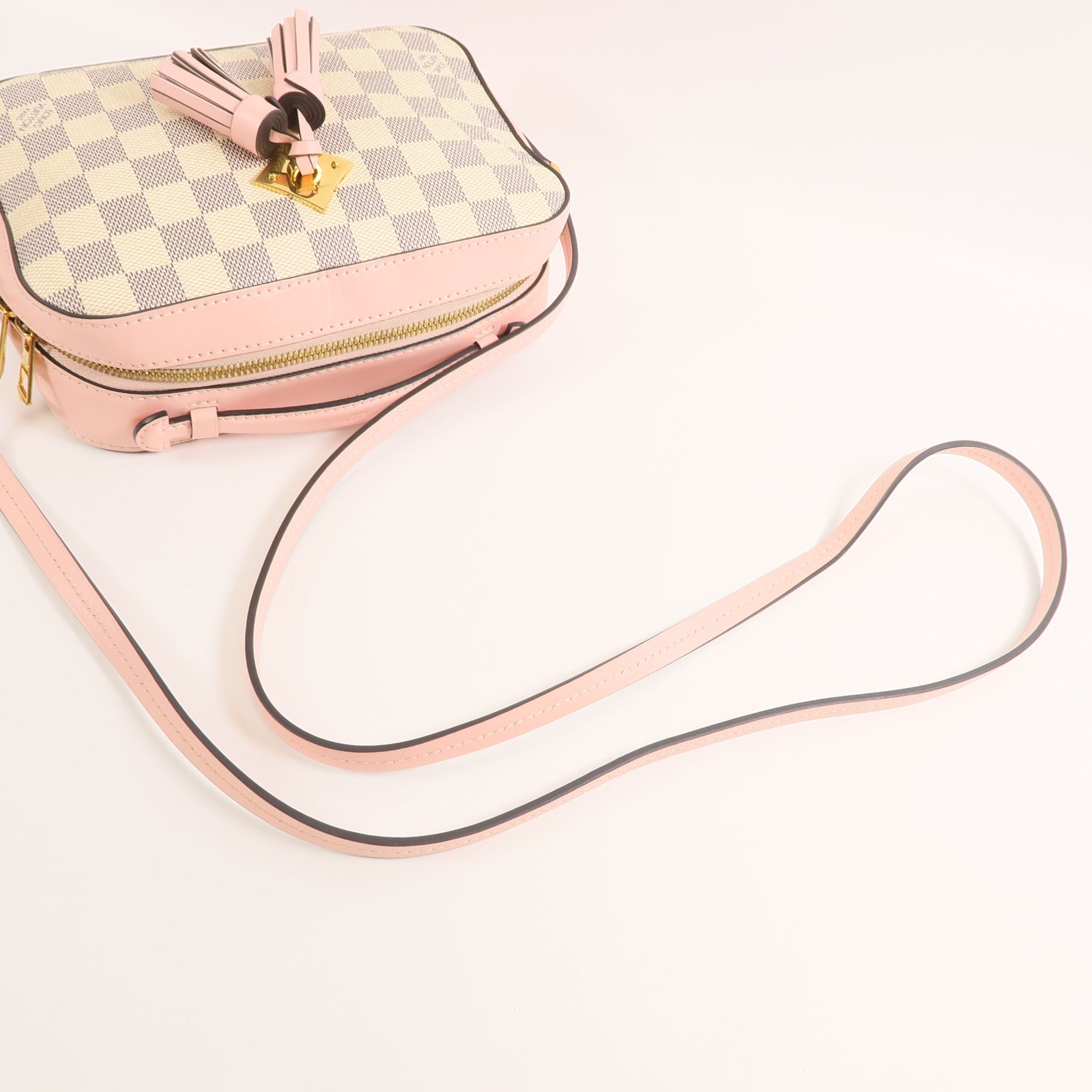 LOUIS VUITTON 【激減優惠】Damier Azur Saintaonge金扣肩背袋