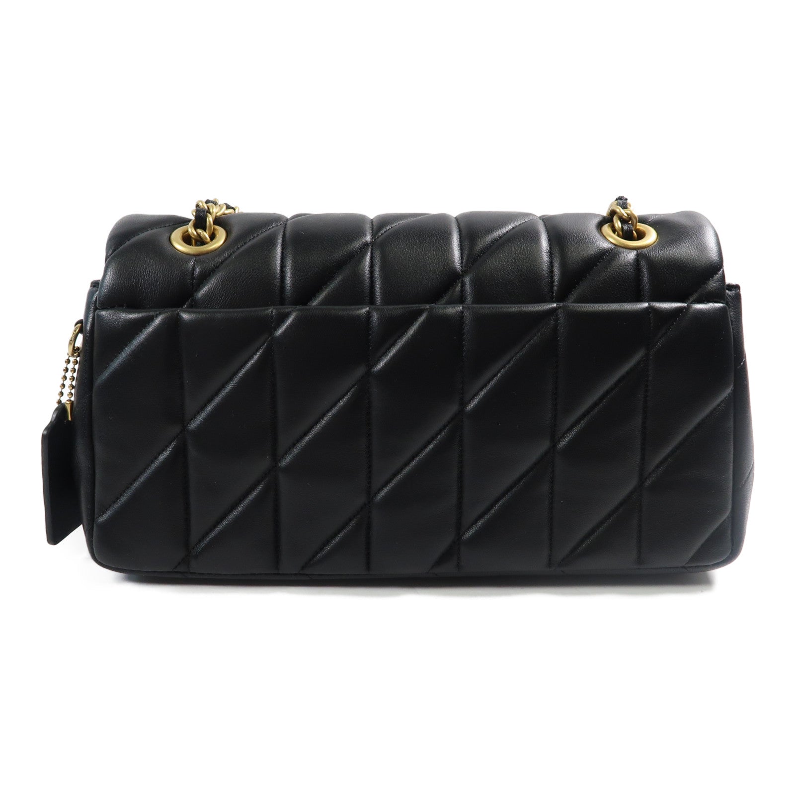 COACH 羊皮皮革Shoulder Bag金扣鏈帶肩背袋