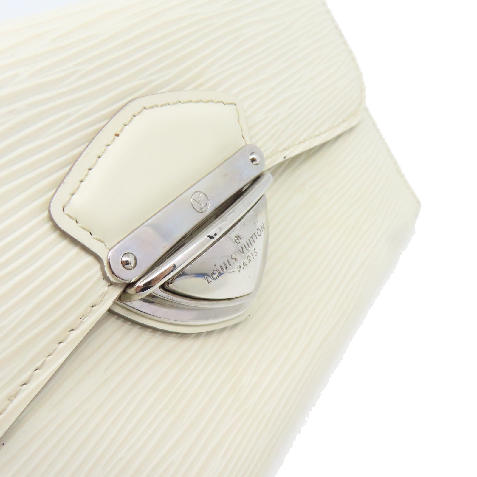 LOUIS VUITTON 【激減優惠】Epi Portefeuille Eugenie Wallet銀扣長錢包米白色
