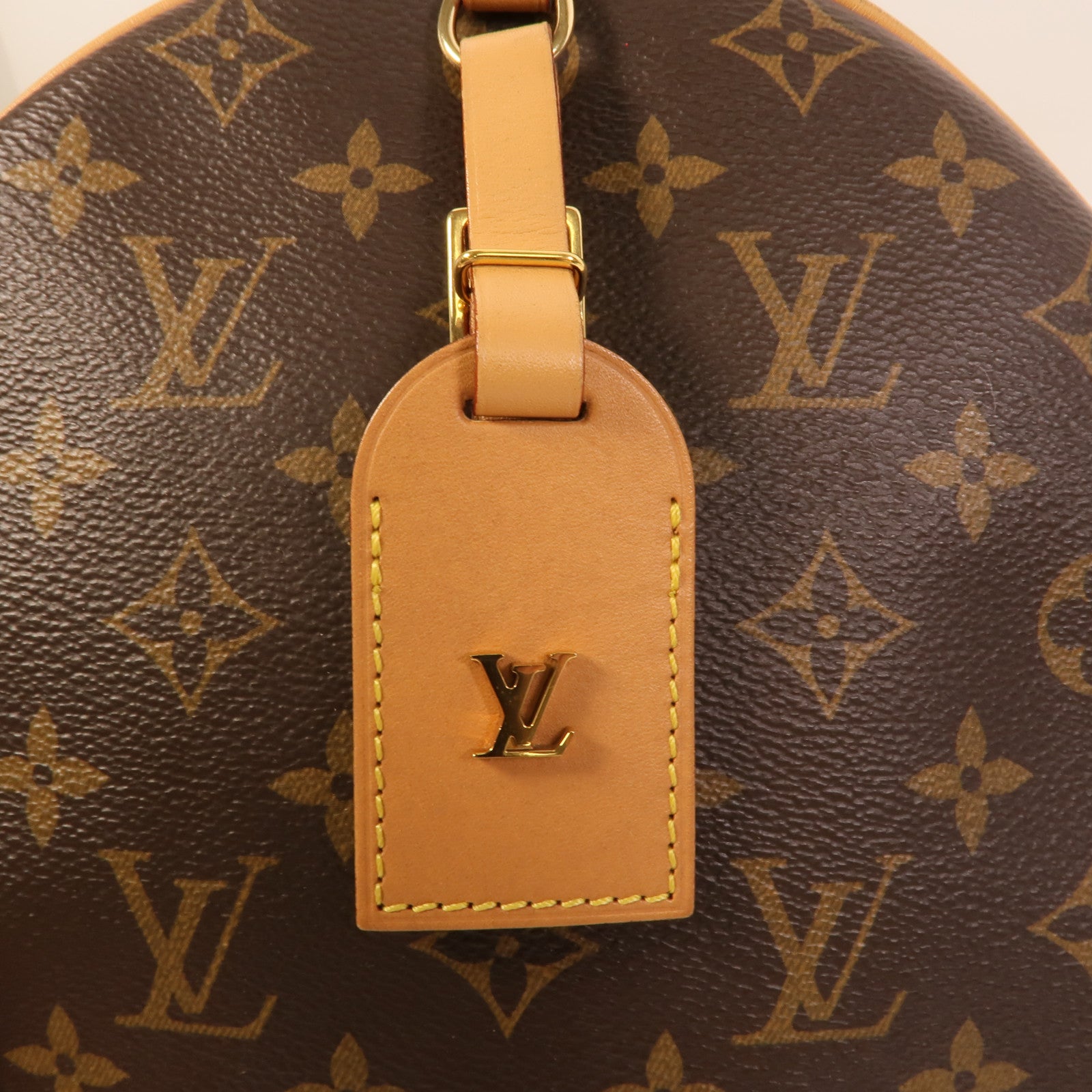 LOUIS VUITTON Monogram Boite Chapeau Souple金扣肩背袋棕色