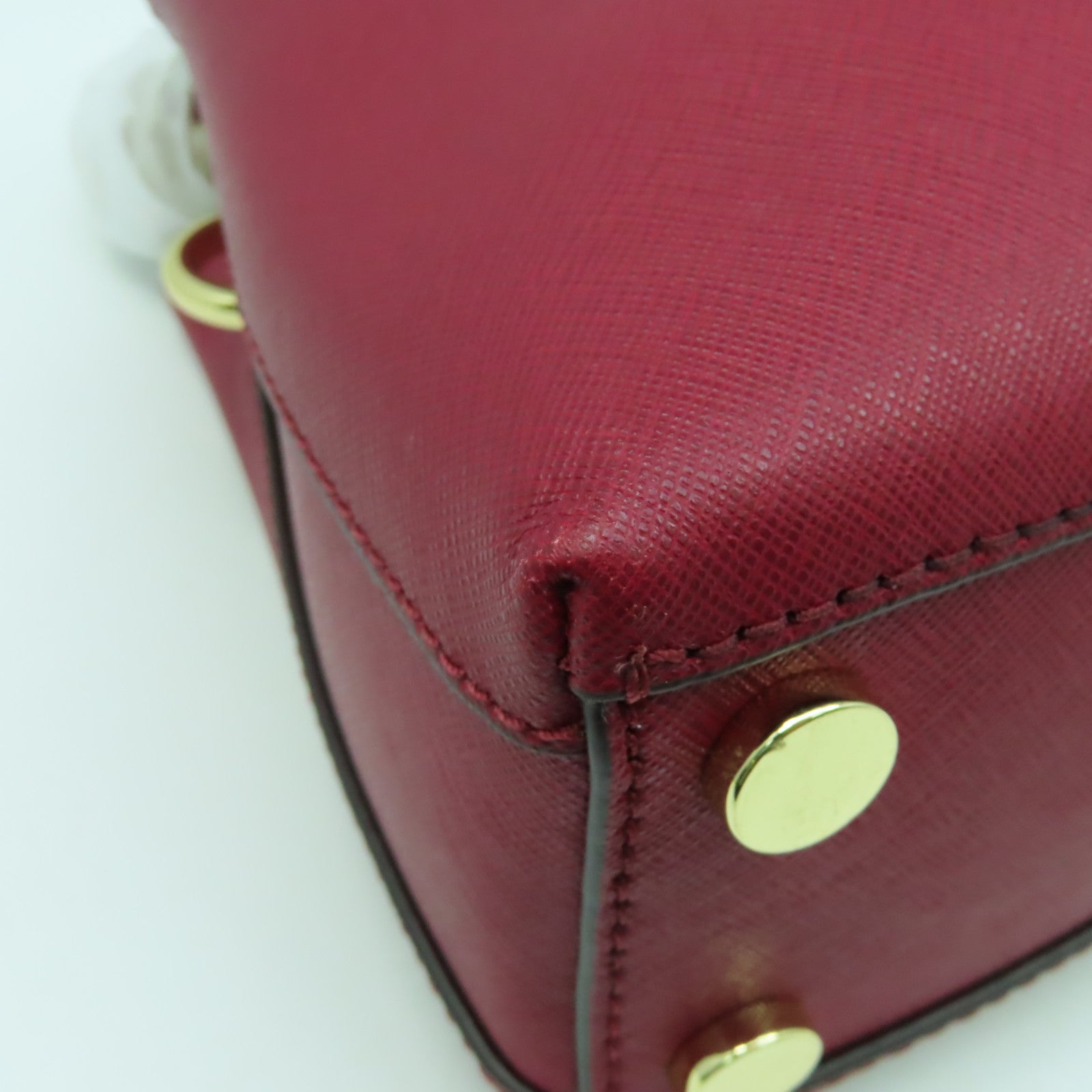 Michael Kors 【激減優惠】牛皮皮革2 Way Shoulder Bag金扣手挽肩背兩用袋紅色
