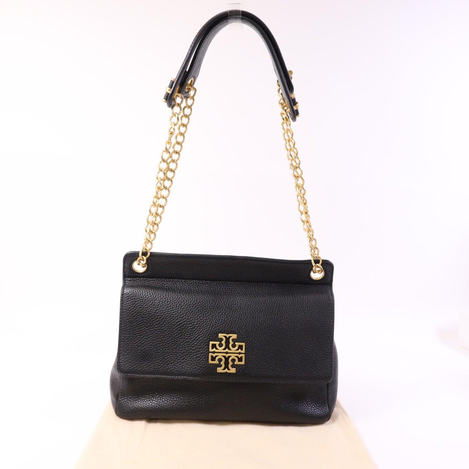 Tory Burch 牛皮皮革Britten Hap金扣鏈帶肩背袋