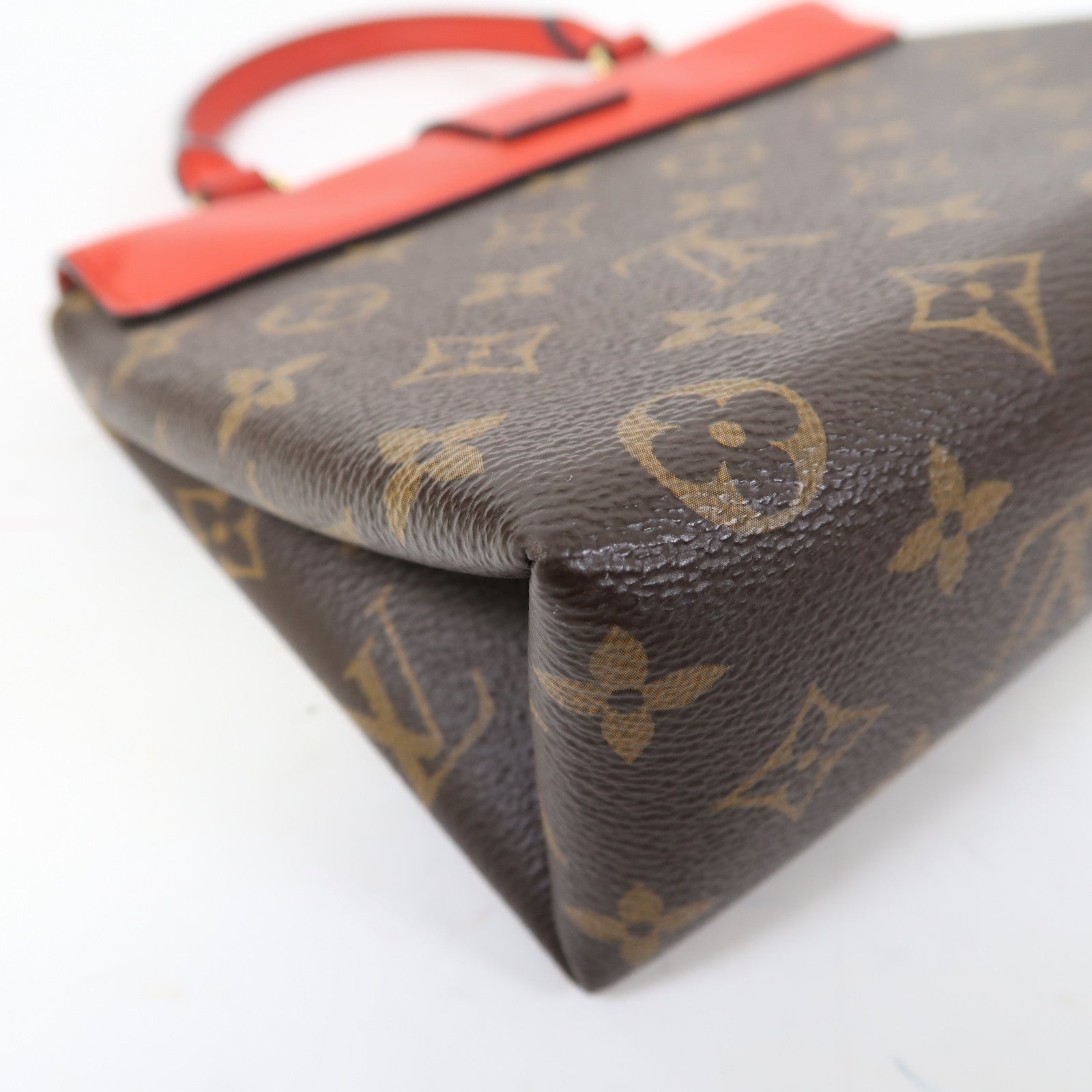 LOUIS VUITTON 【激減優惠】Monogram Locky BB金扣手挽肩背兩用袋啡色/紅色