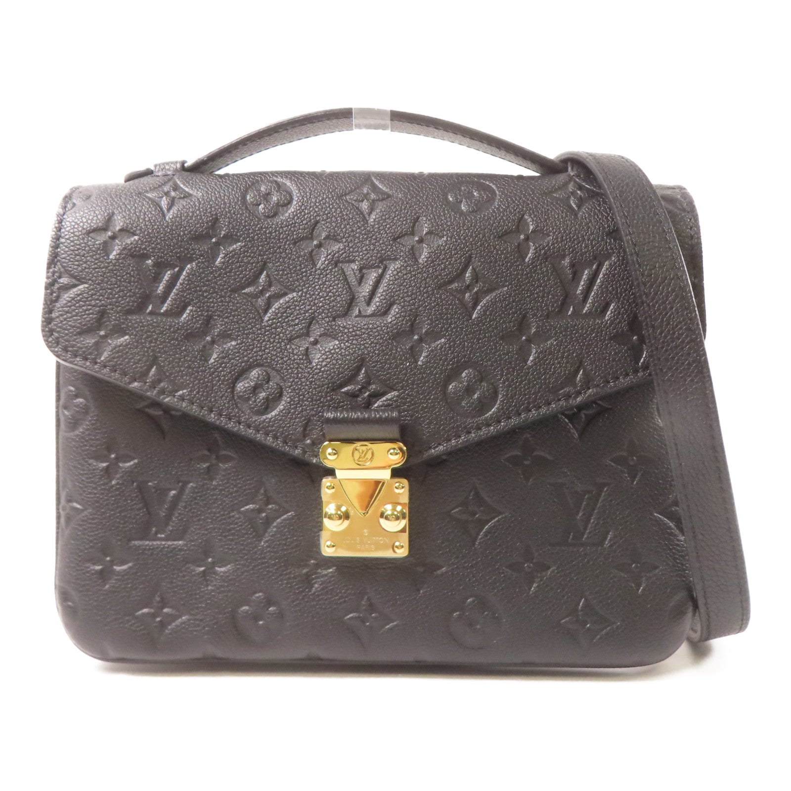 LOUIS VUITTON Monogram Empreirte Pochette Metis金扣手挽肩背兩用袋黑色