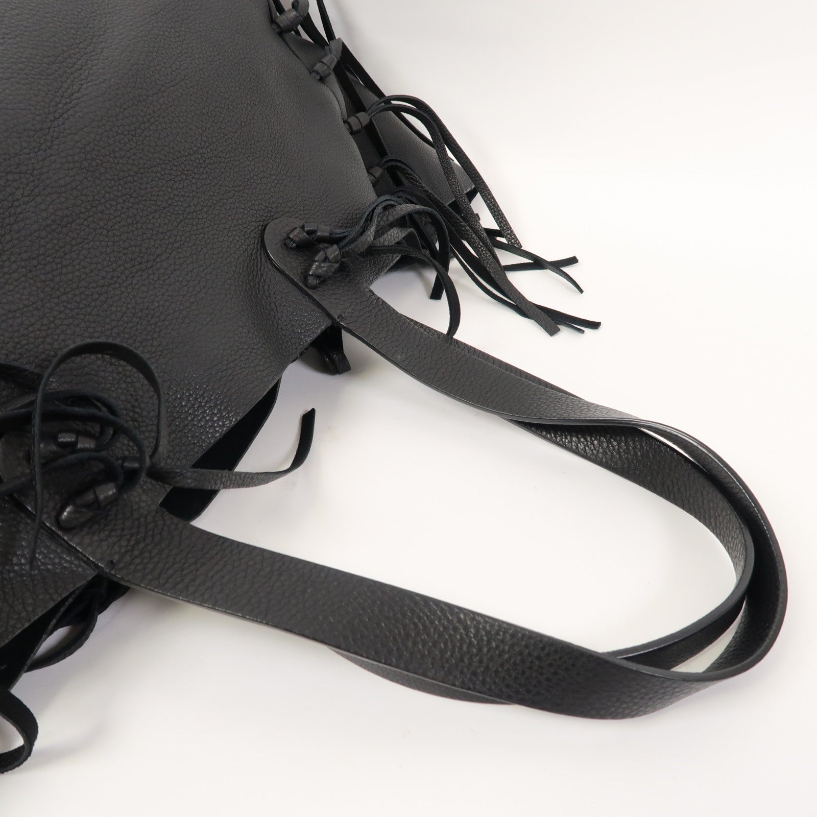 Valentino 【激減優惠】牛皮皮革Tote Bag金扣手挽袋黑色