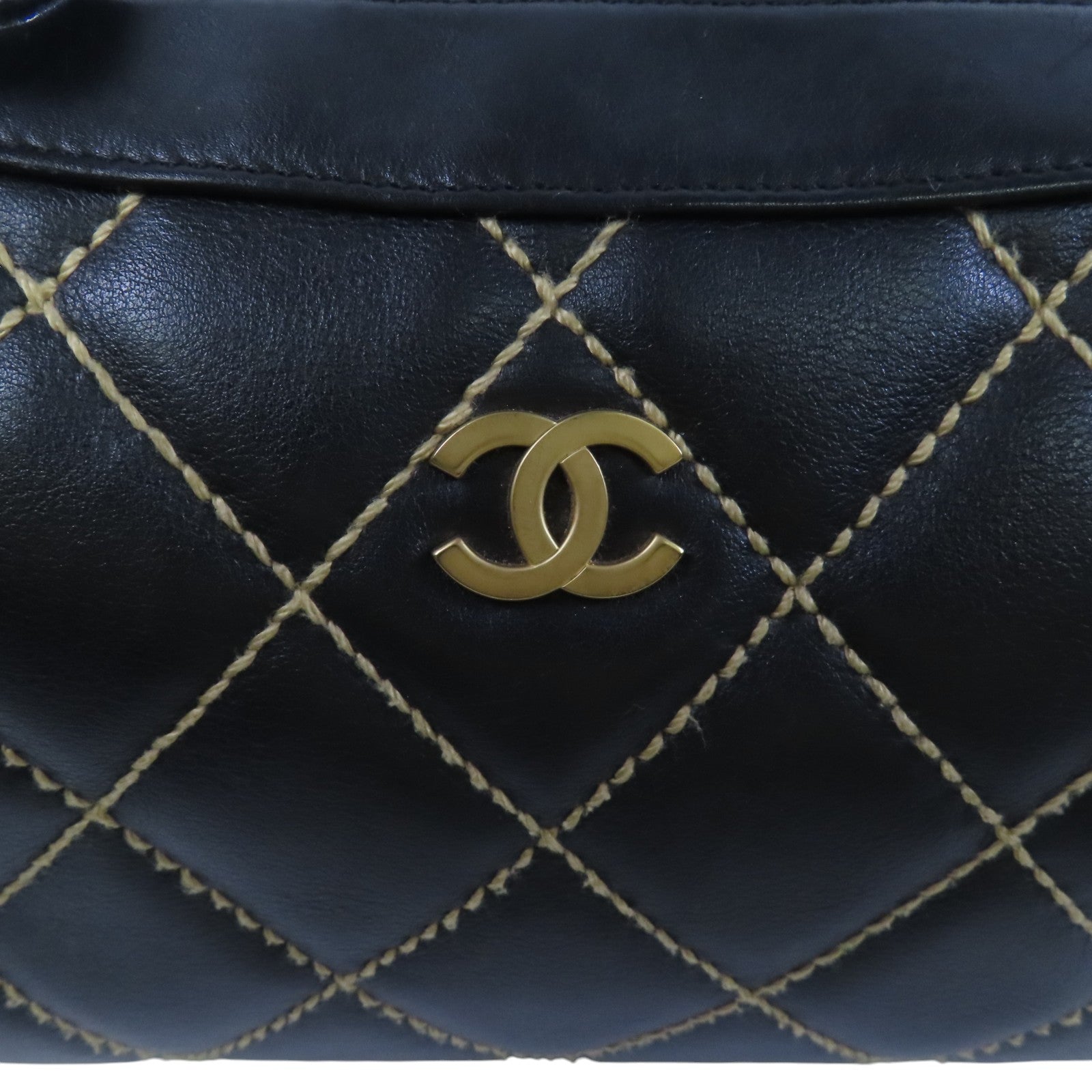 CHANEL 【激減優惠】牛皮皮革Shoulder Bag金扣肩背袋