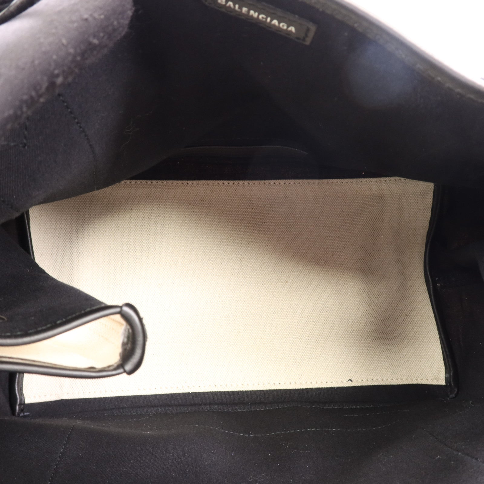 BALENCIAGA 帆布Navy Cabas Small銀扣手挽袋