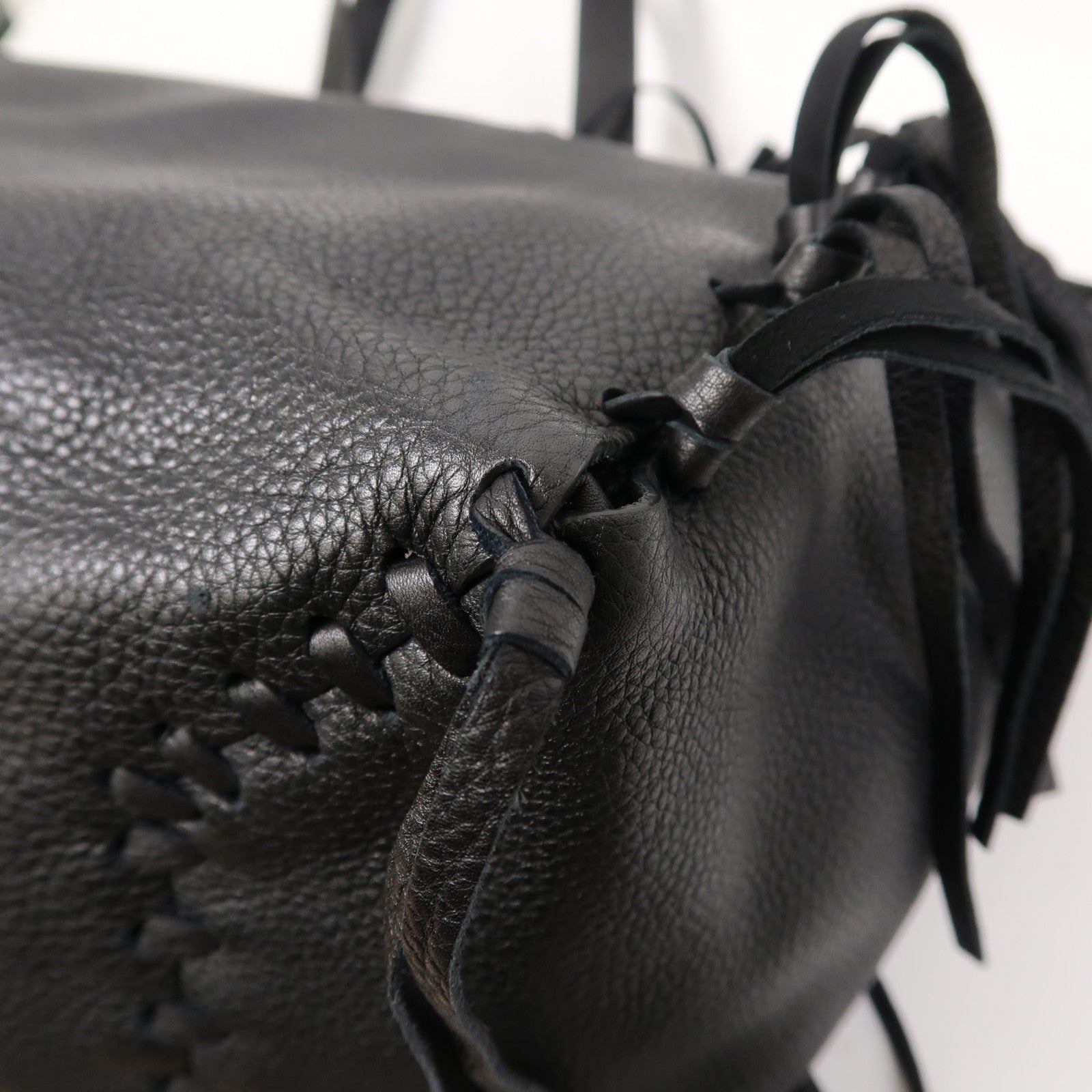 Valentino 【激減優惠】牛皮皮革Tote Bag金扣手挽袋黑色
