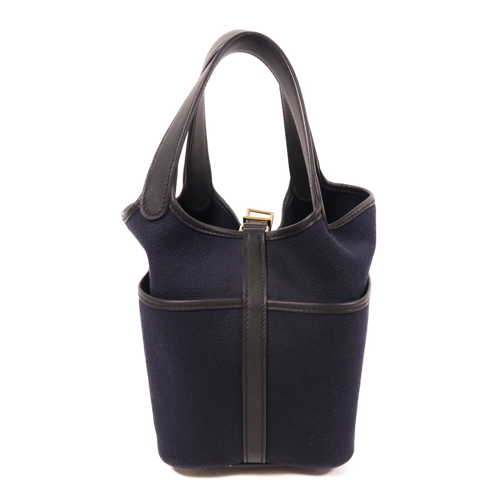 HERMES 帆布Picotin Cargo PM金扣手挽袋